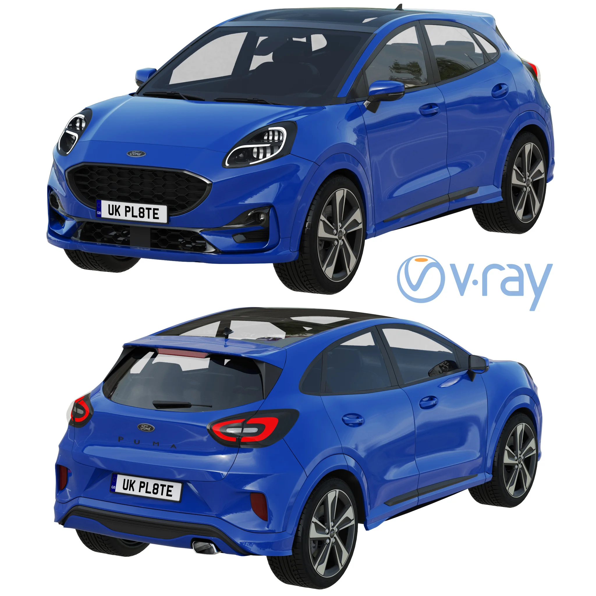 Ford Puma, 3D model preview 14