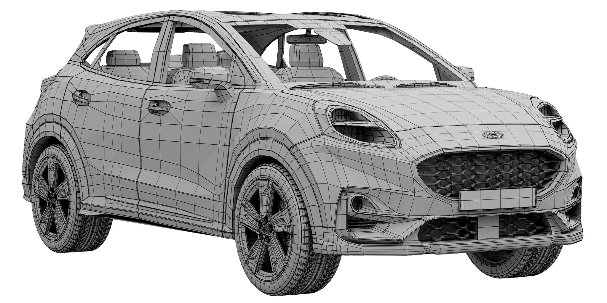 Ford Puma, 3D model preview 17