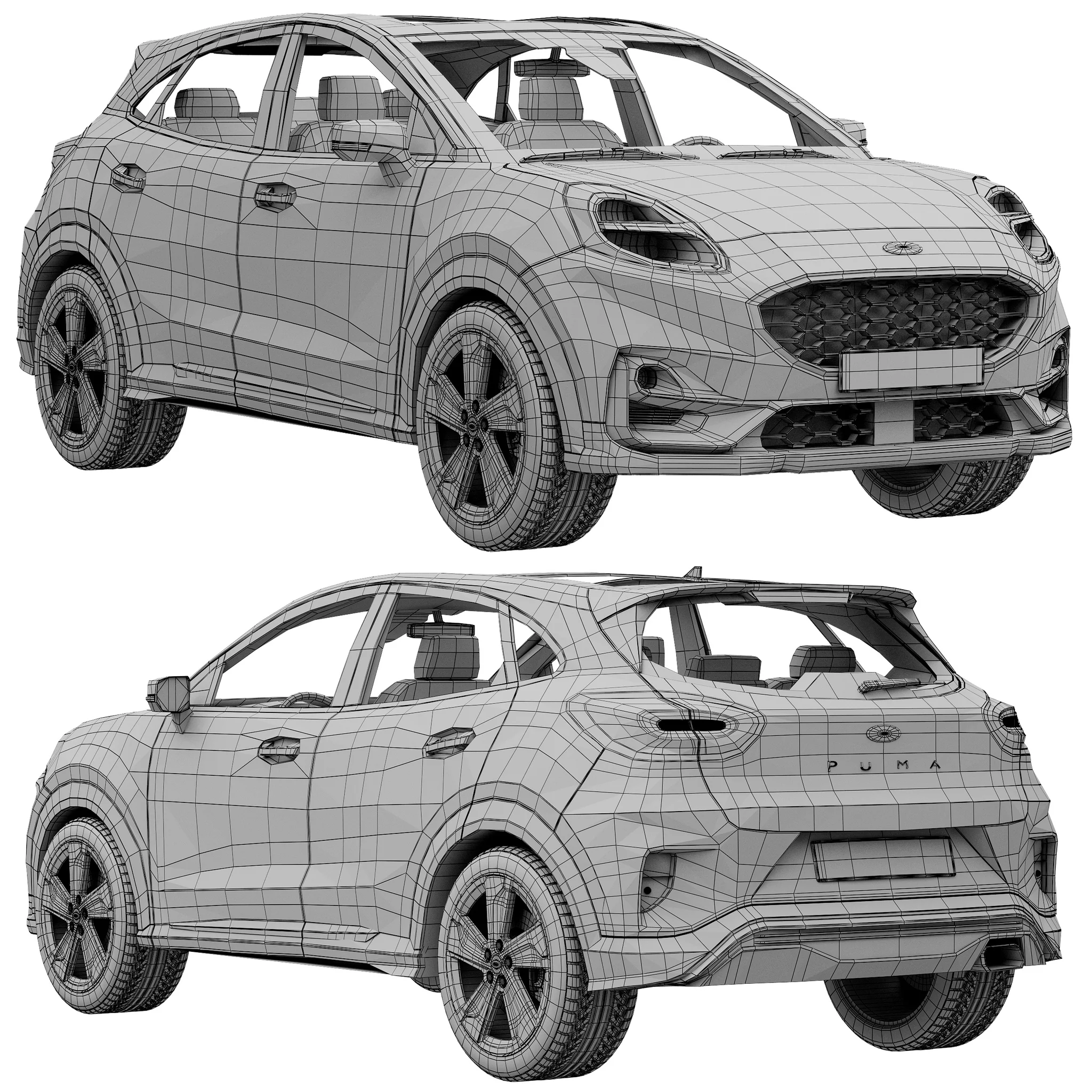 Ford Puma, 3D model preview 18
