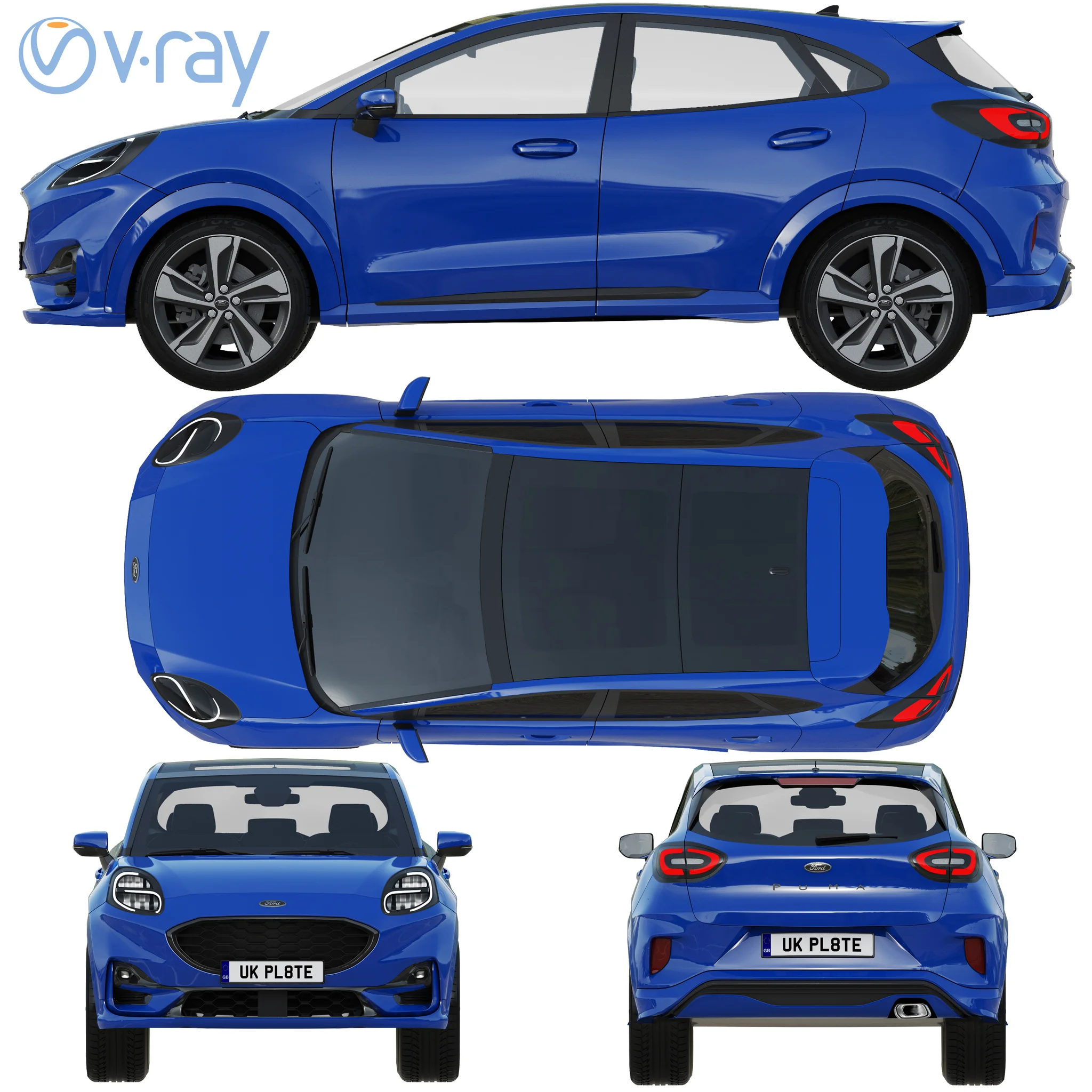 Ford Puma, 3D model preview 30