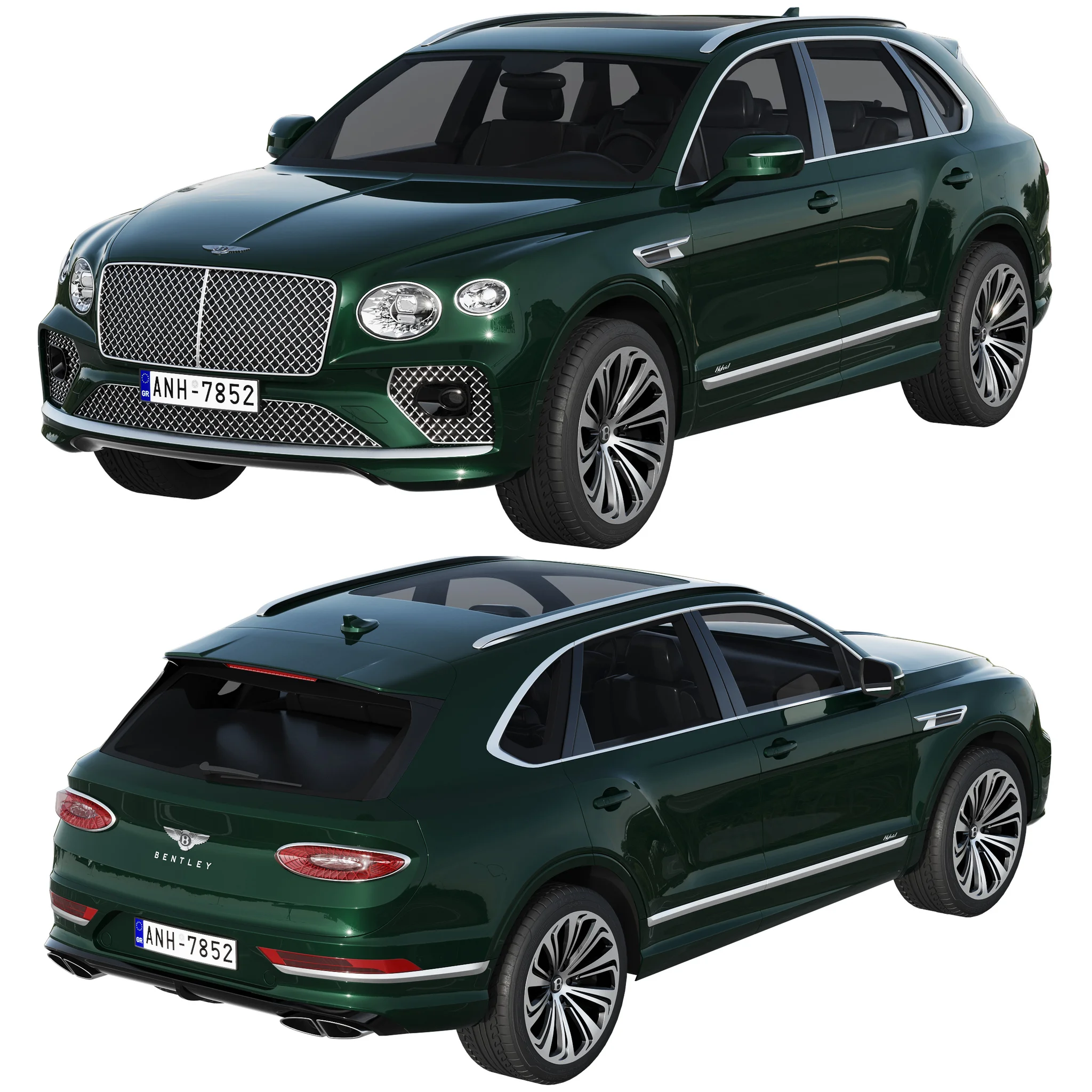 Bentley Bentayga Hybrid, 3D model preview 7