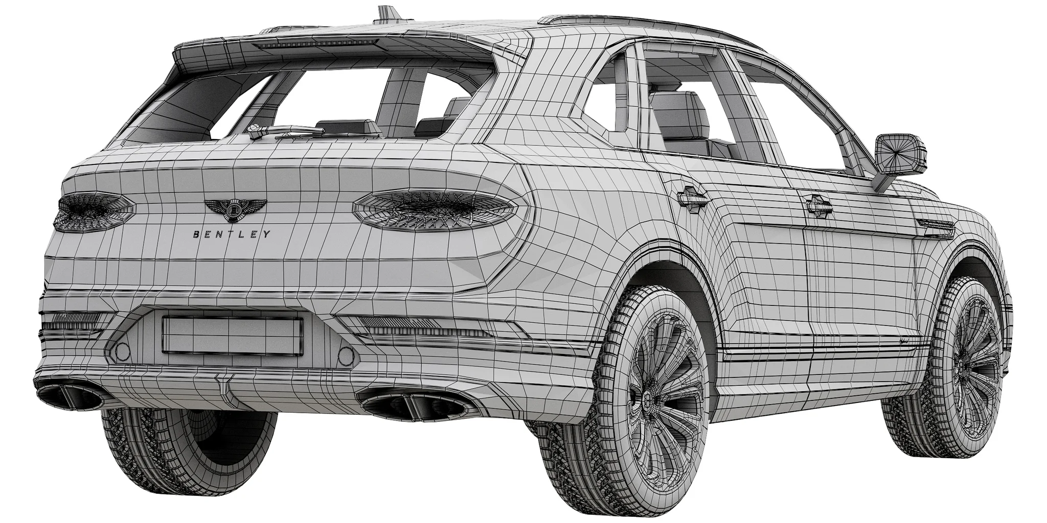 Bentley Bentayga Hybrid, 3D model preview 8