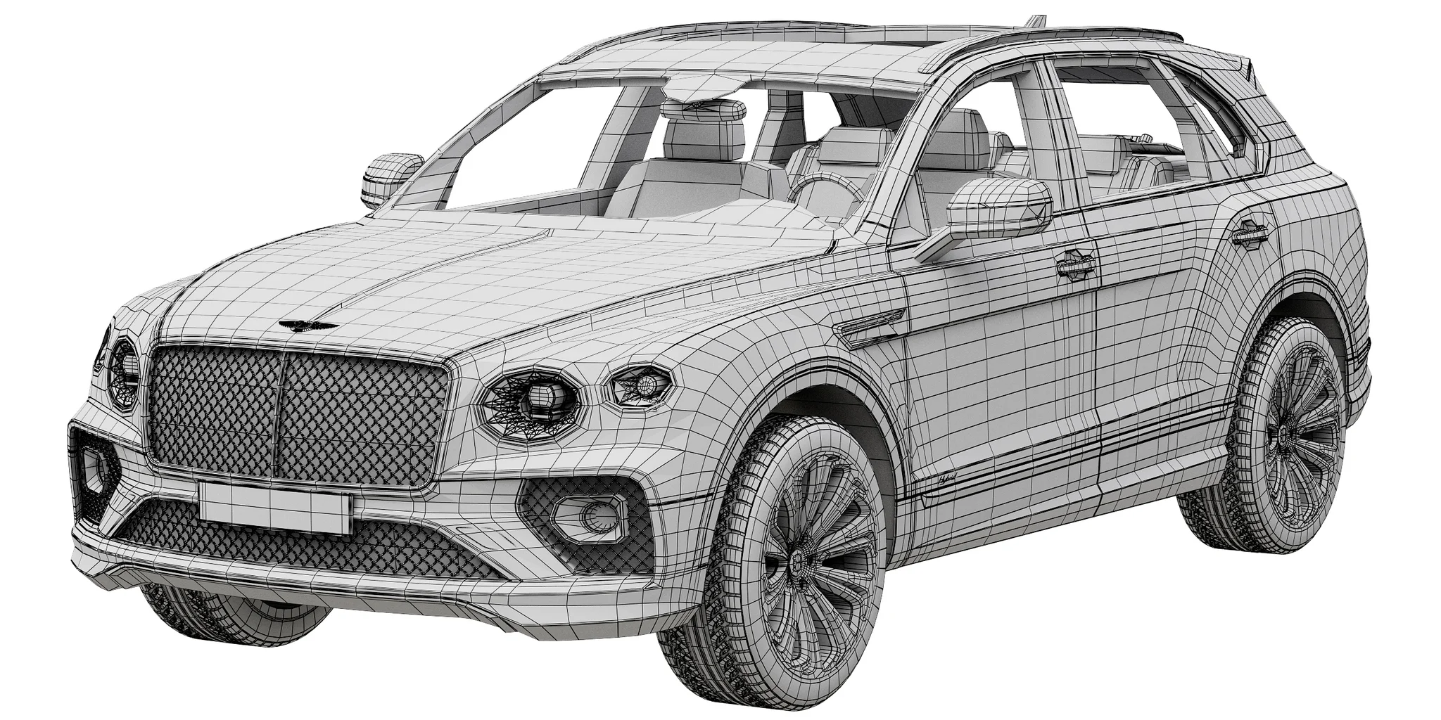 Bentley Bentayga Hybrid, 3D model preview 12