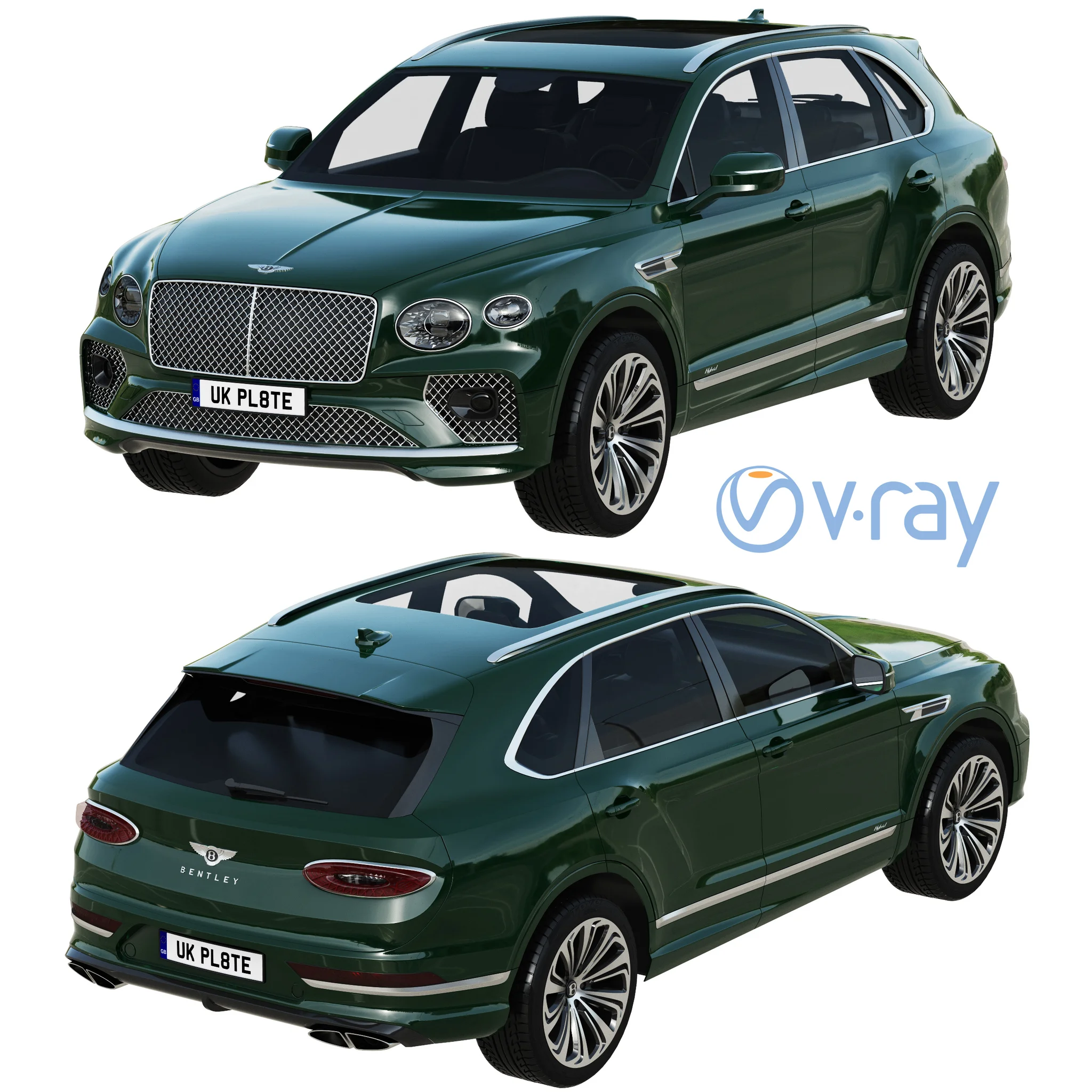 Bentley Bentayga Hybrid, 3D model preview 14