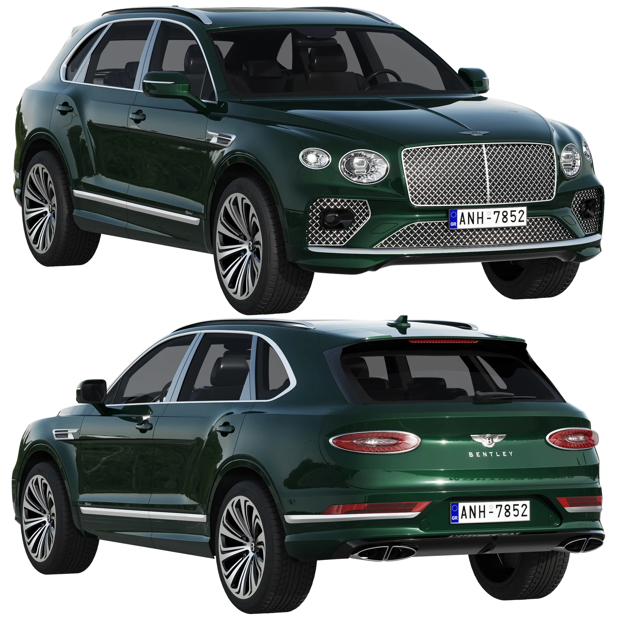 Bentley Bentayga Hybrid, 3D model preview 16