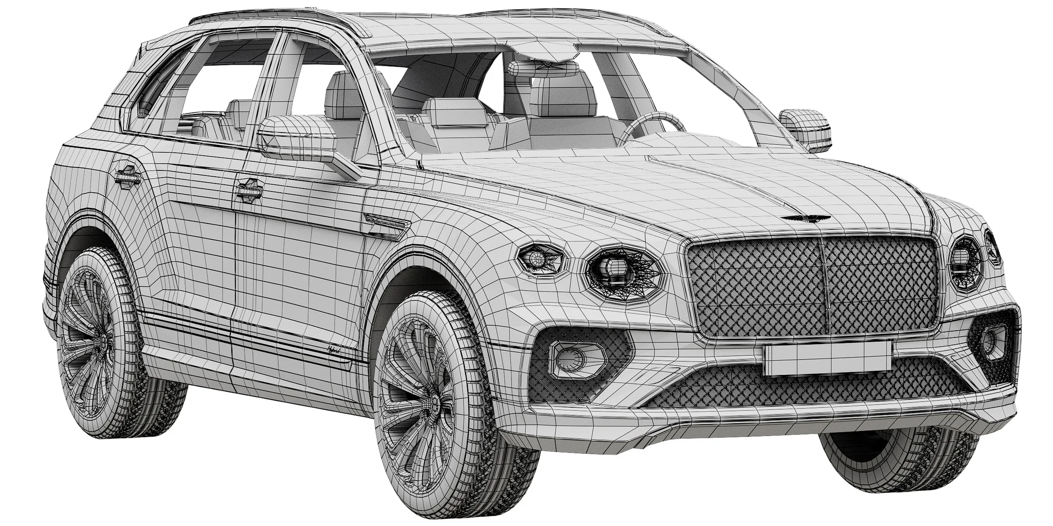 Bentley Bentayga Hybrid, 3D model preview 17