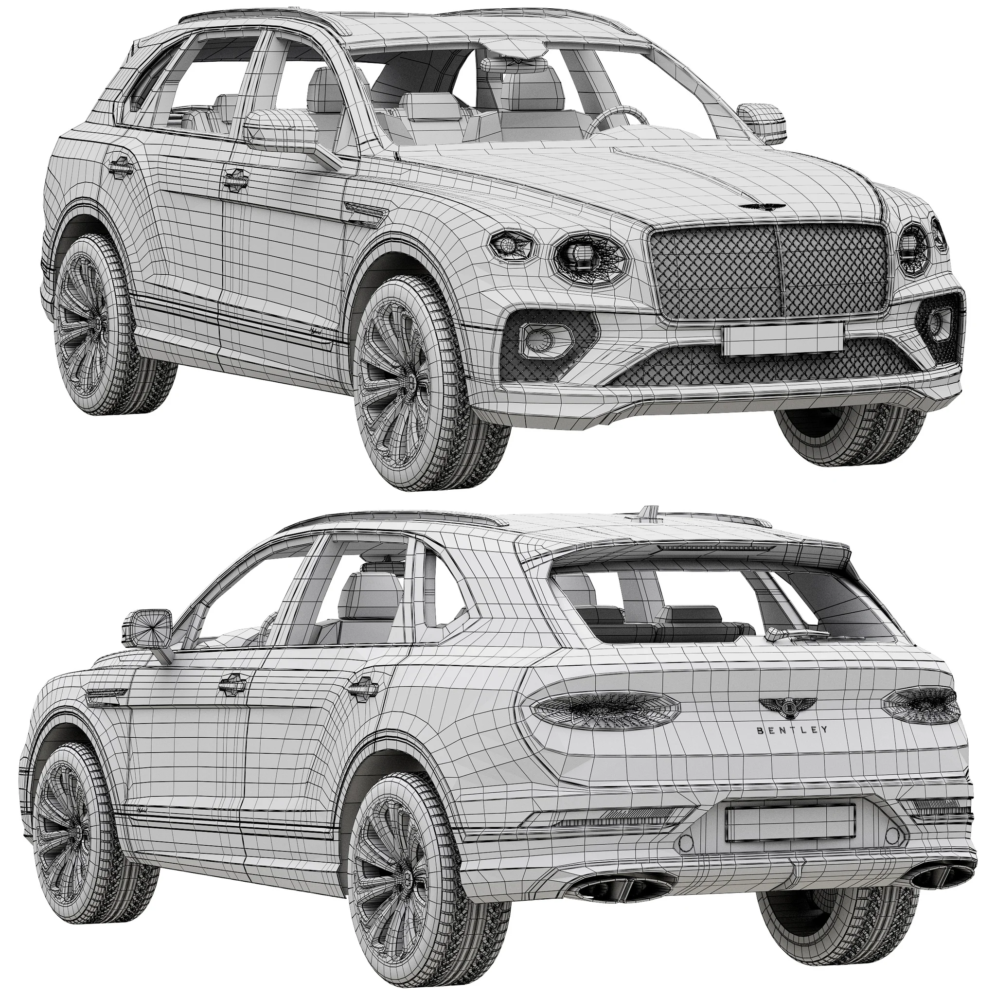 Bentley Bentayga Hybrid, 3D model preview 18