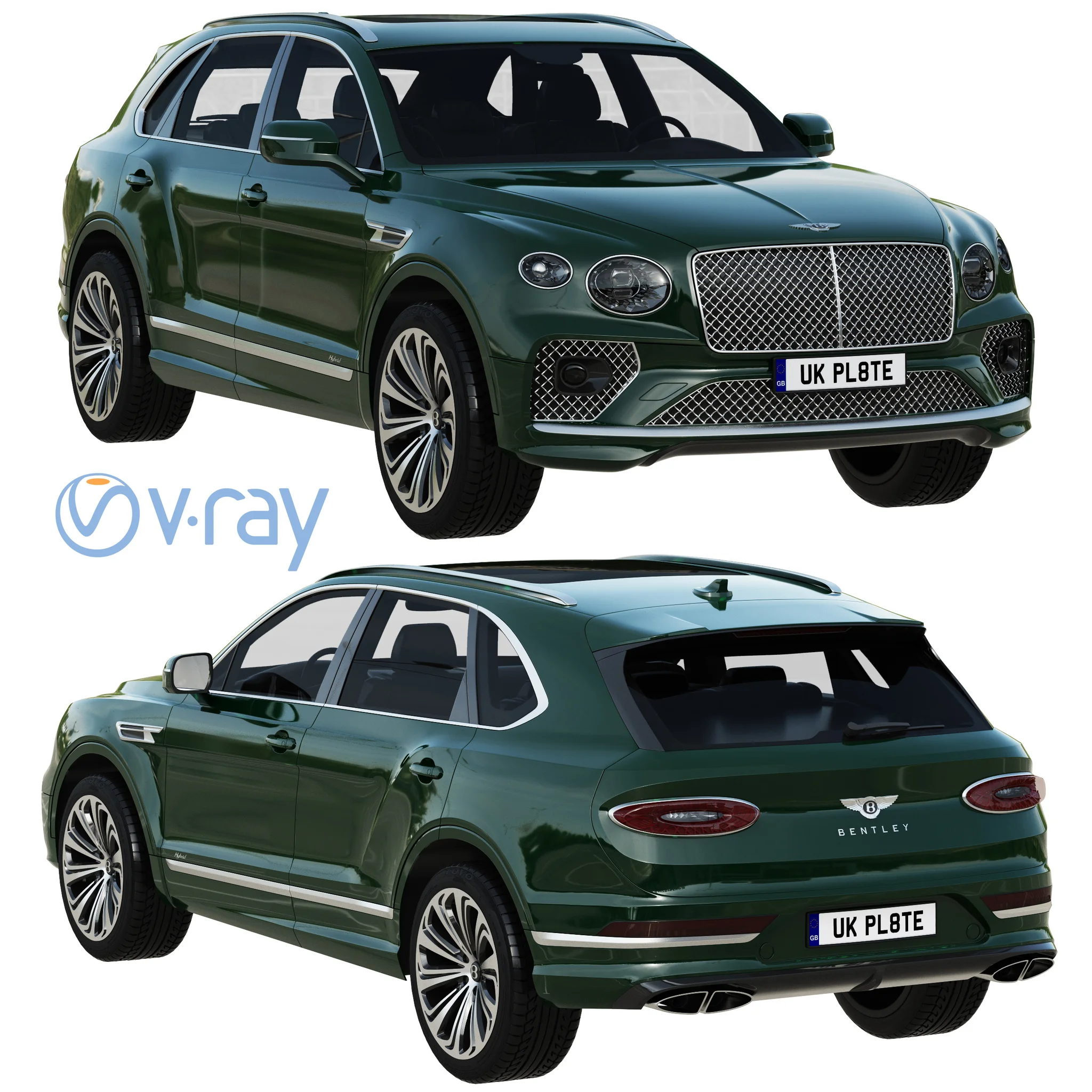 Bentley Bentayga Hybrid, 3D model preview 20