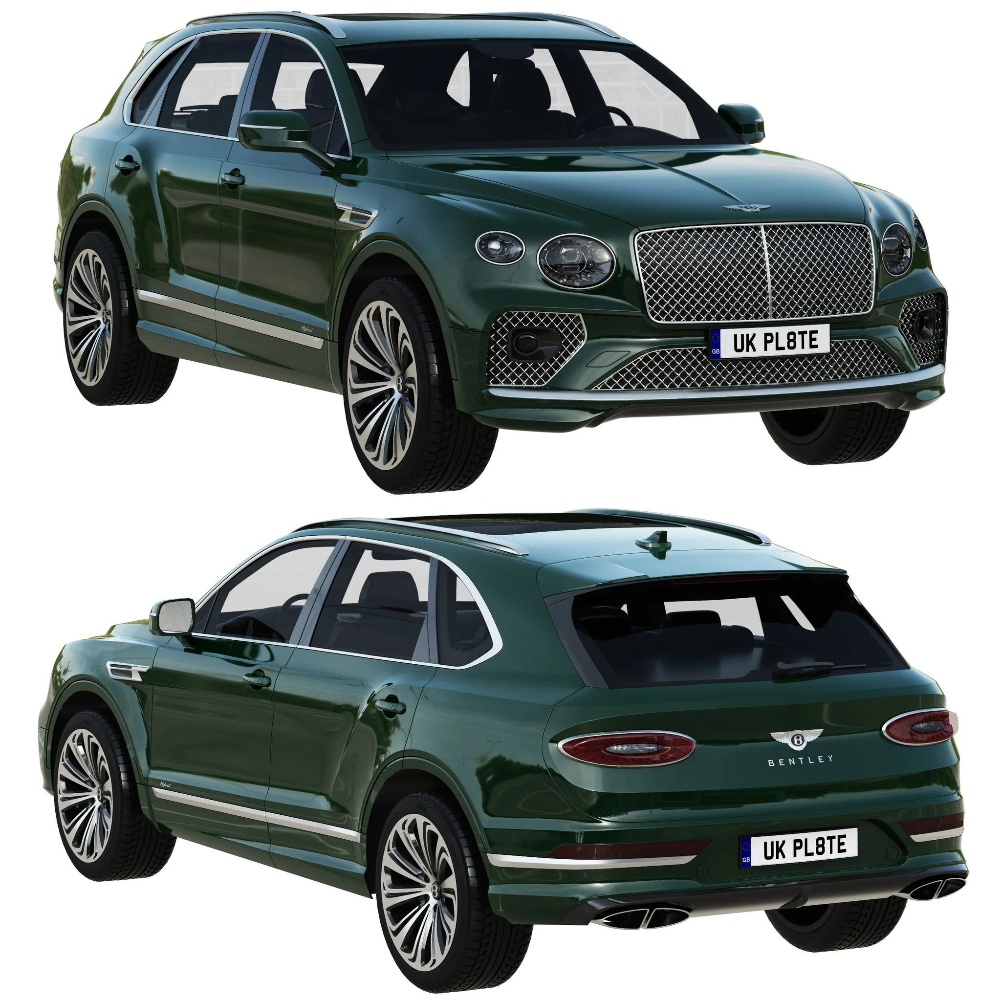 Bentley Bentayga Hybrid, 3D model preview 21