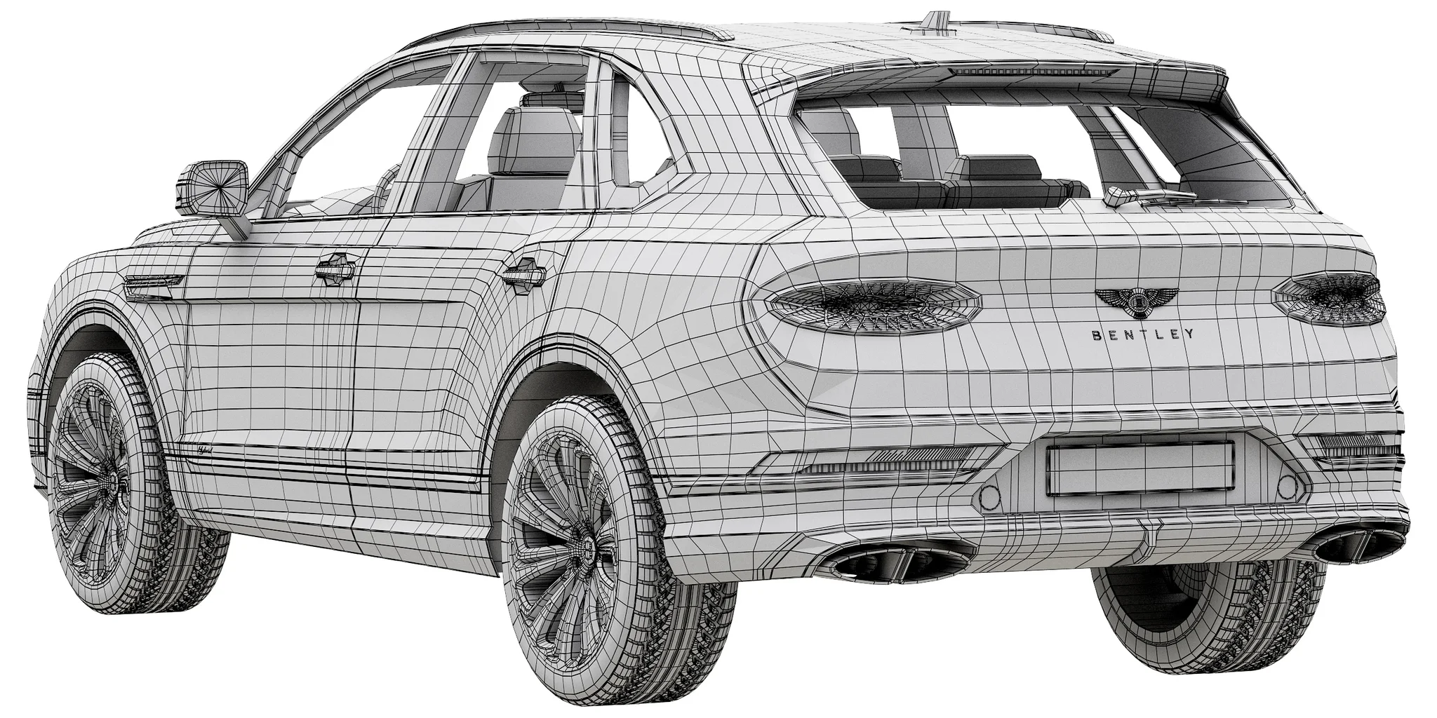 Bentley Bentayga Hybrid, 3D model preview 23
