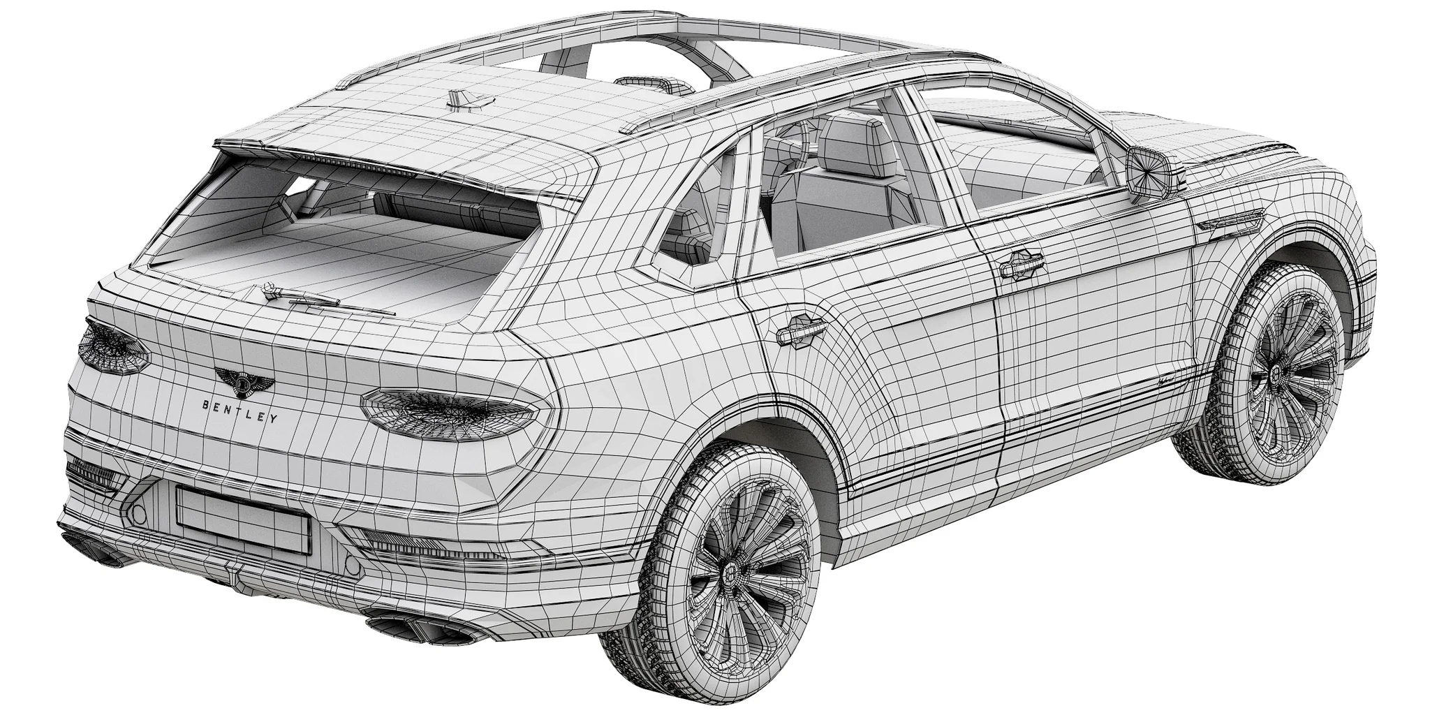 Bentley Bentayga Hybrid, 3D model preview 36