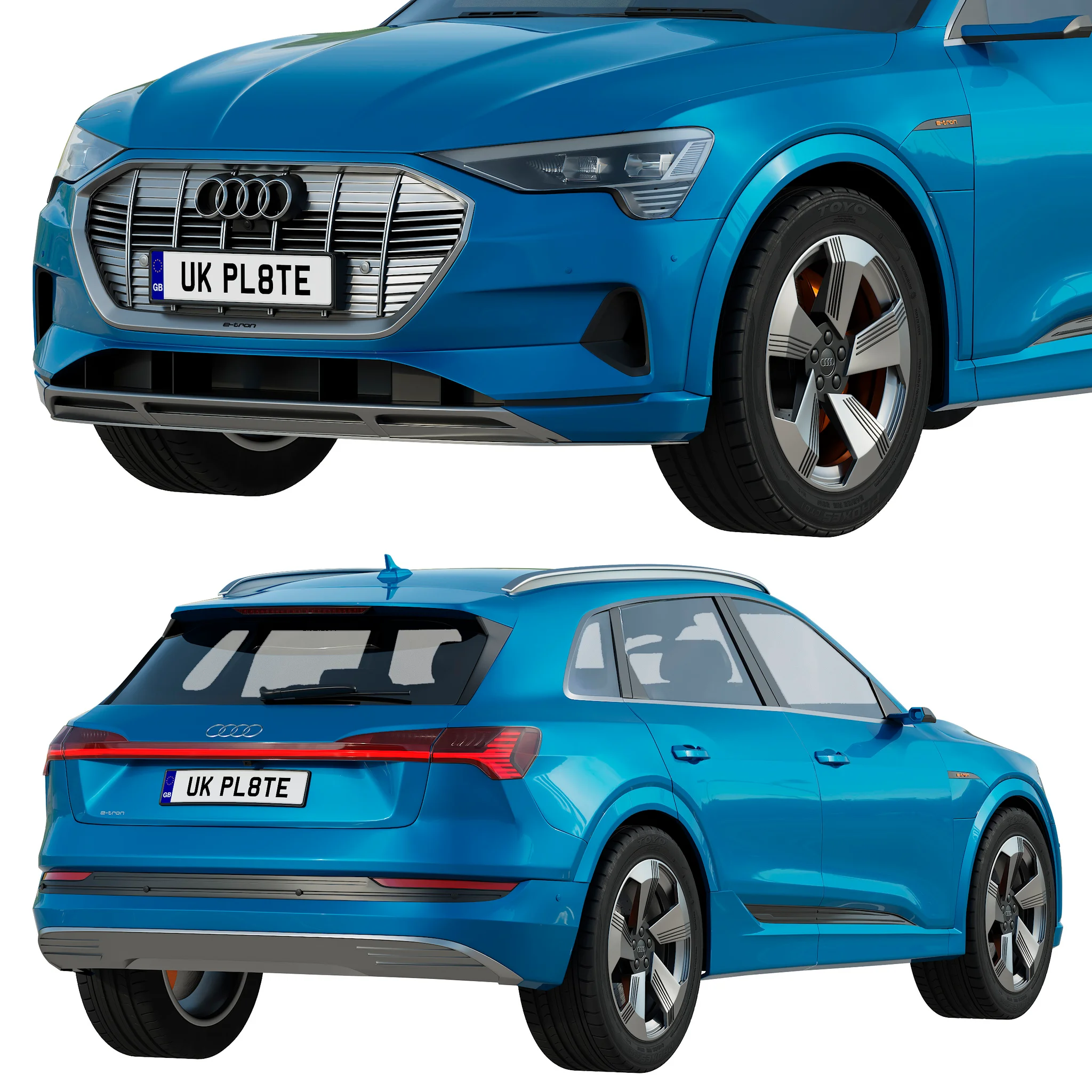 Audi E Tron, 3D model preview 4