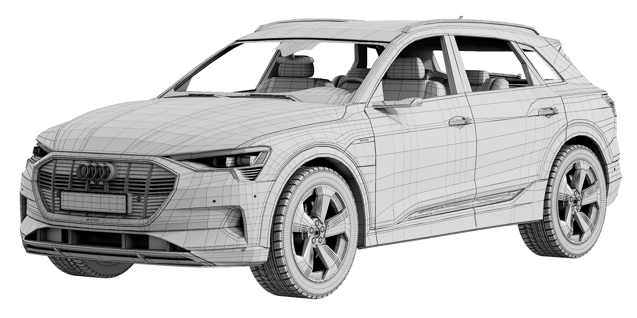 Audi E Tron, 3D model preview 10