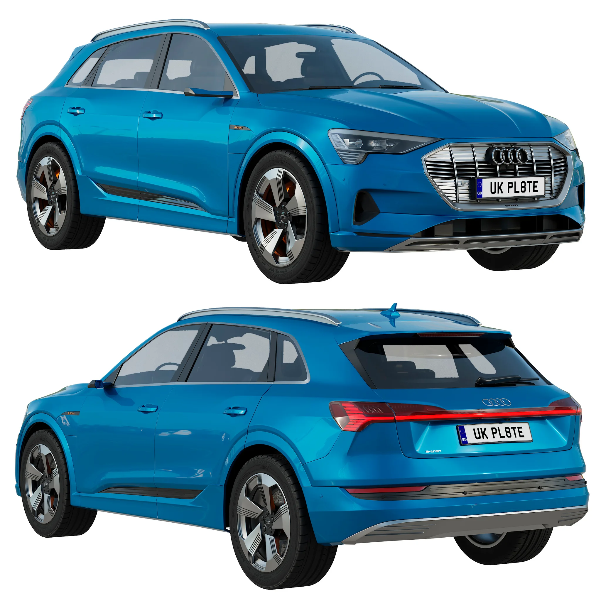 Audi E Tron, 3D model preview 12