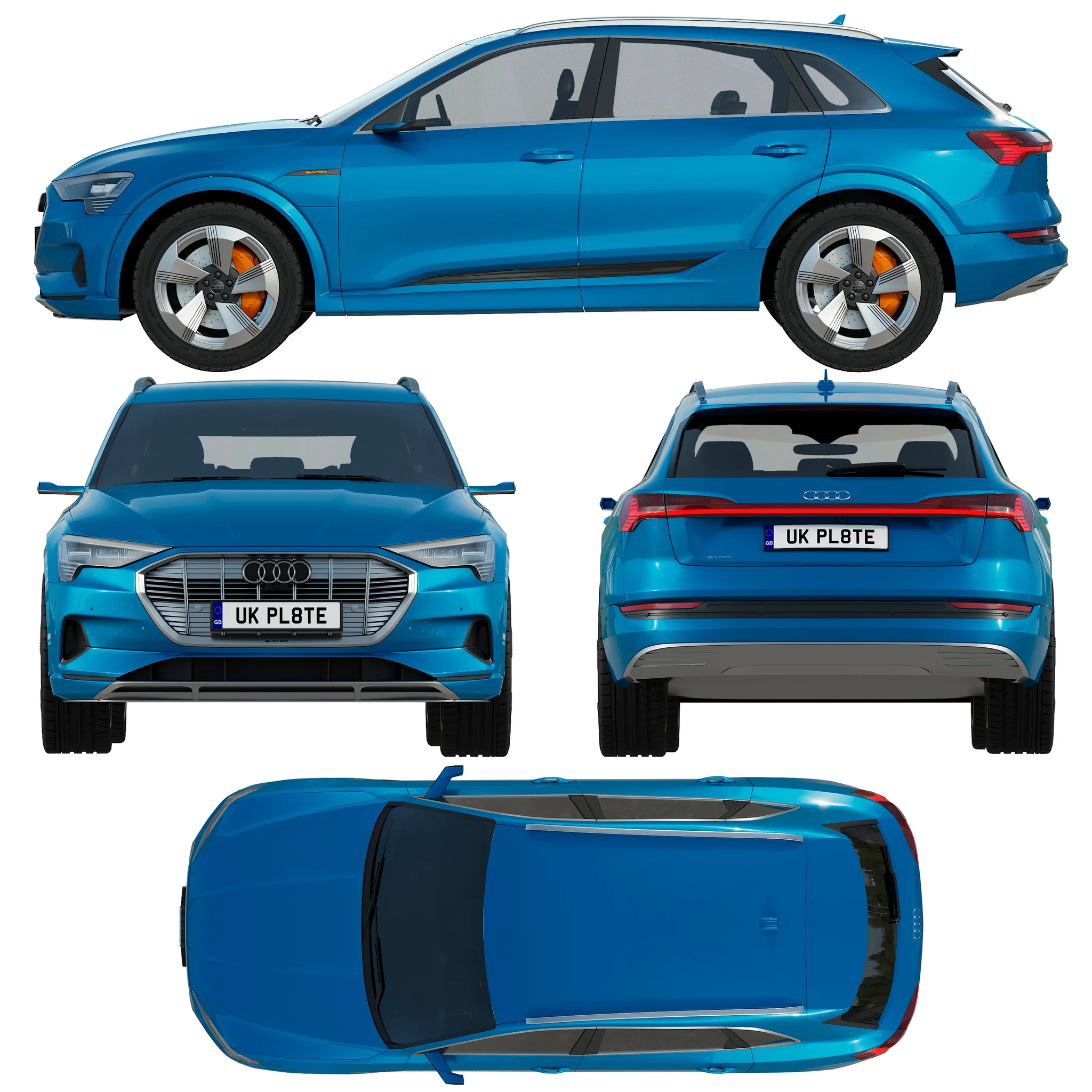 Audi E Tron, 3D model preview 19