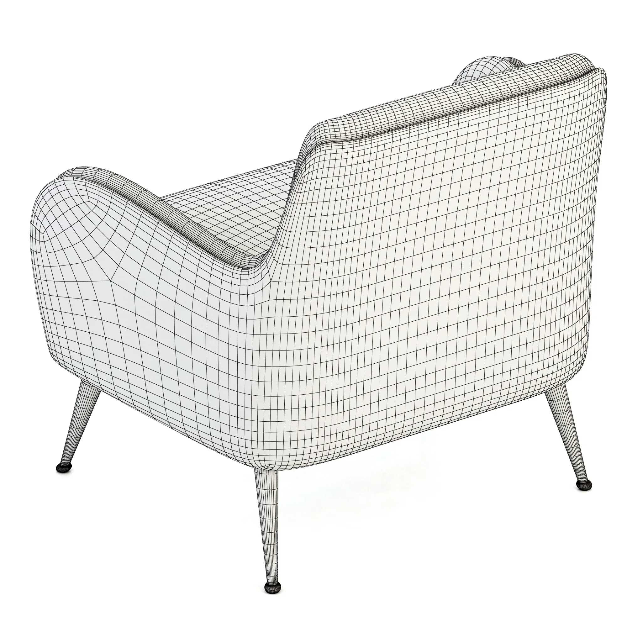 Essential Home Dandridge Armchair — 3D model preview 7