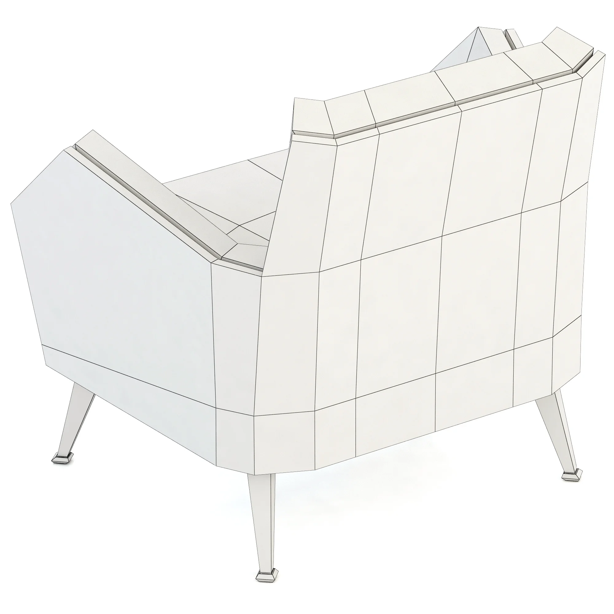 Essential Home Dandridge Armchair — 3D model preview 8