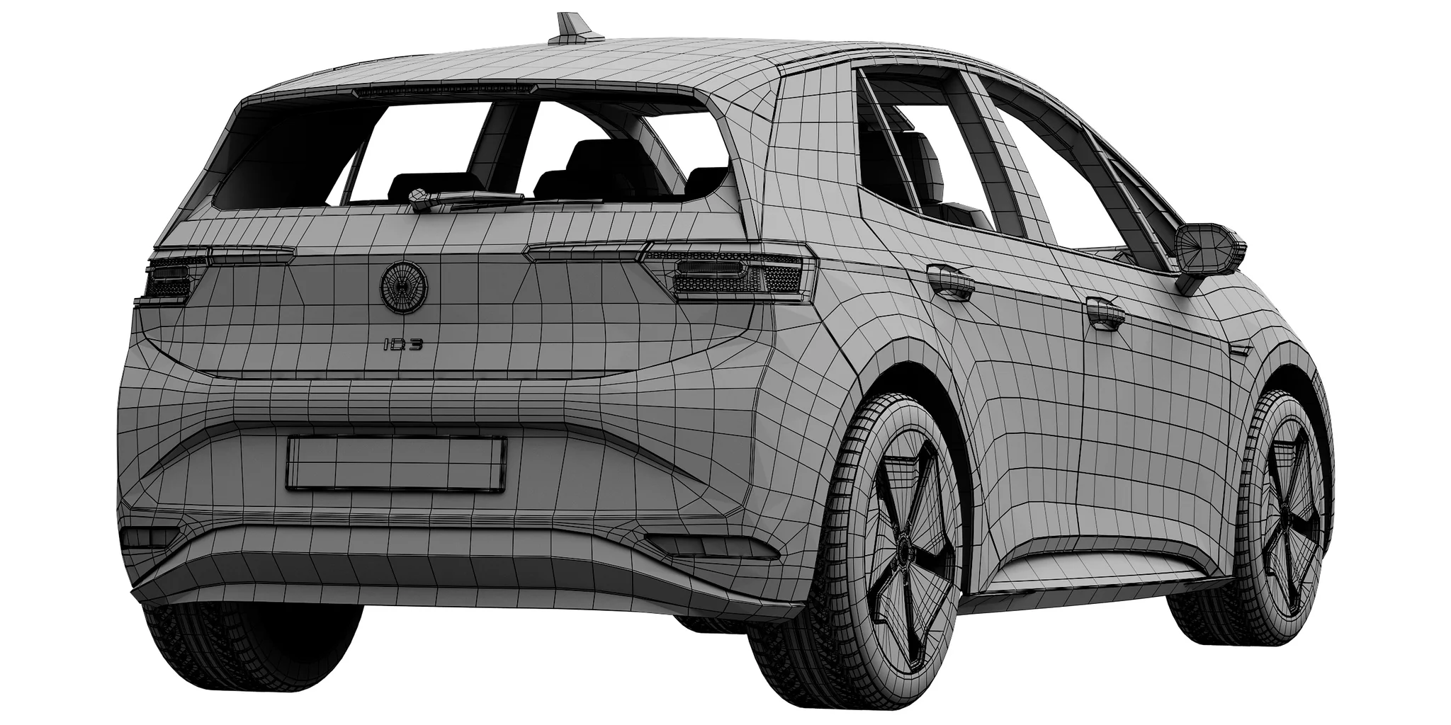 Volkswagen ID3, 3D model preview 8