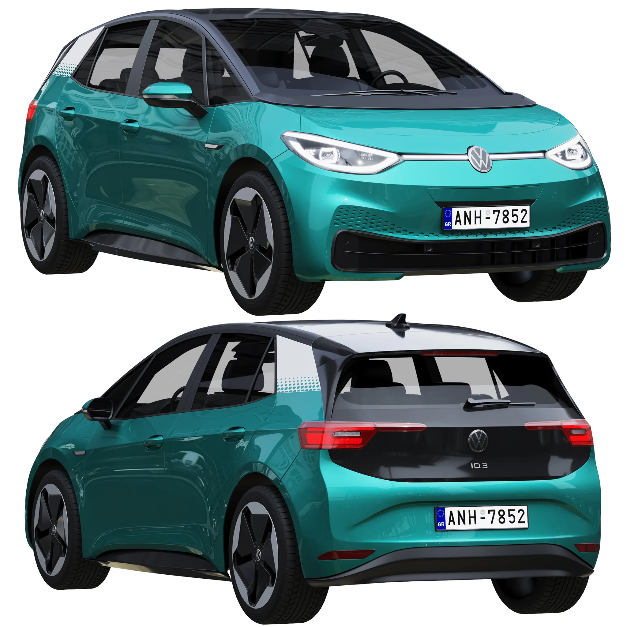 Volkswagen ID3, 3D model preview 16