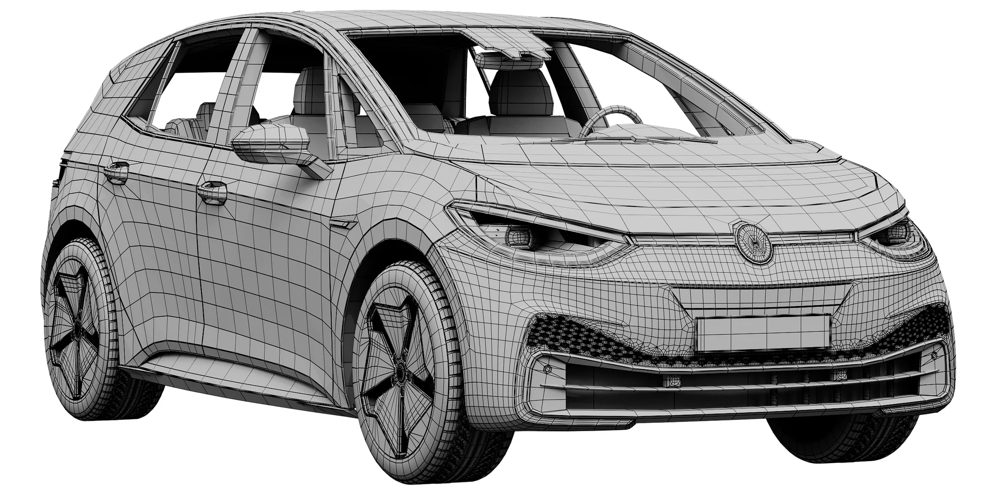 Volkswagen ID3, 3D model preview 17