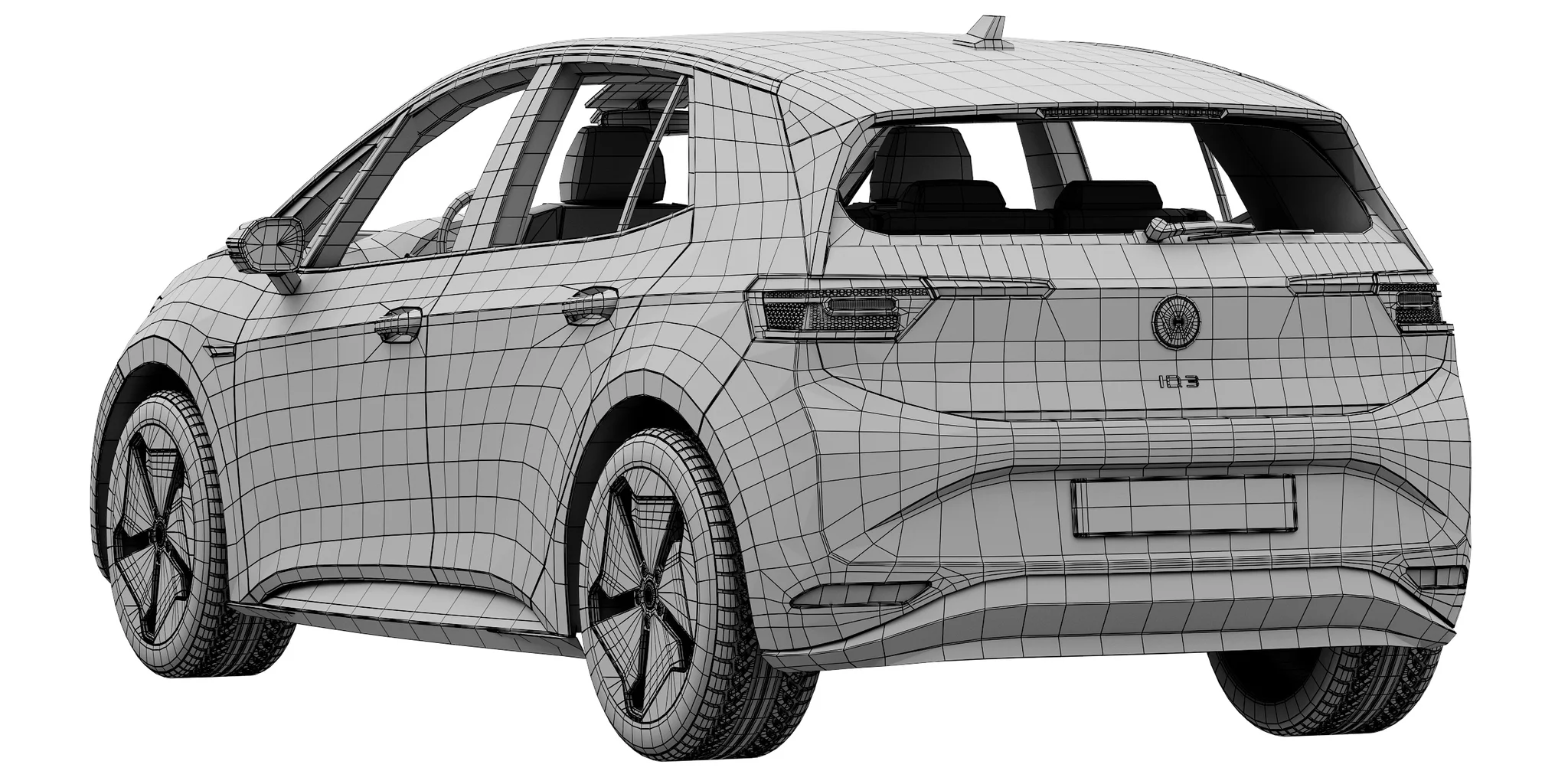 Volkswagen ID3, 3D model preview 22