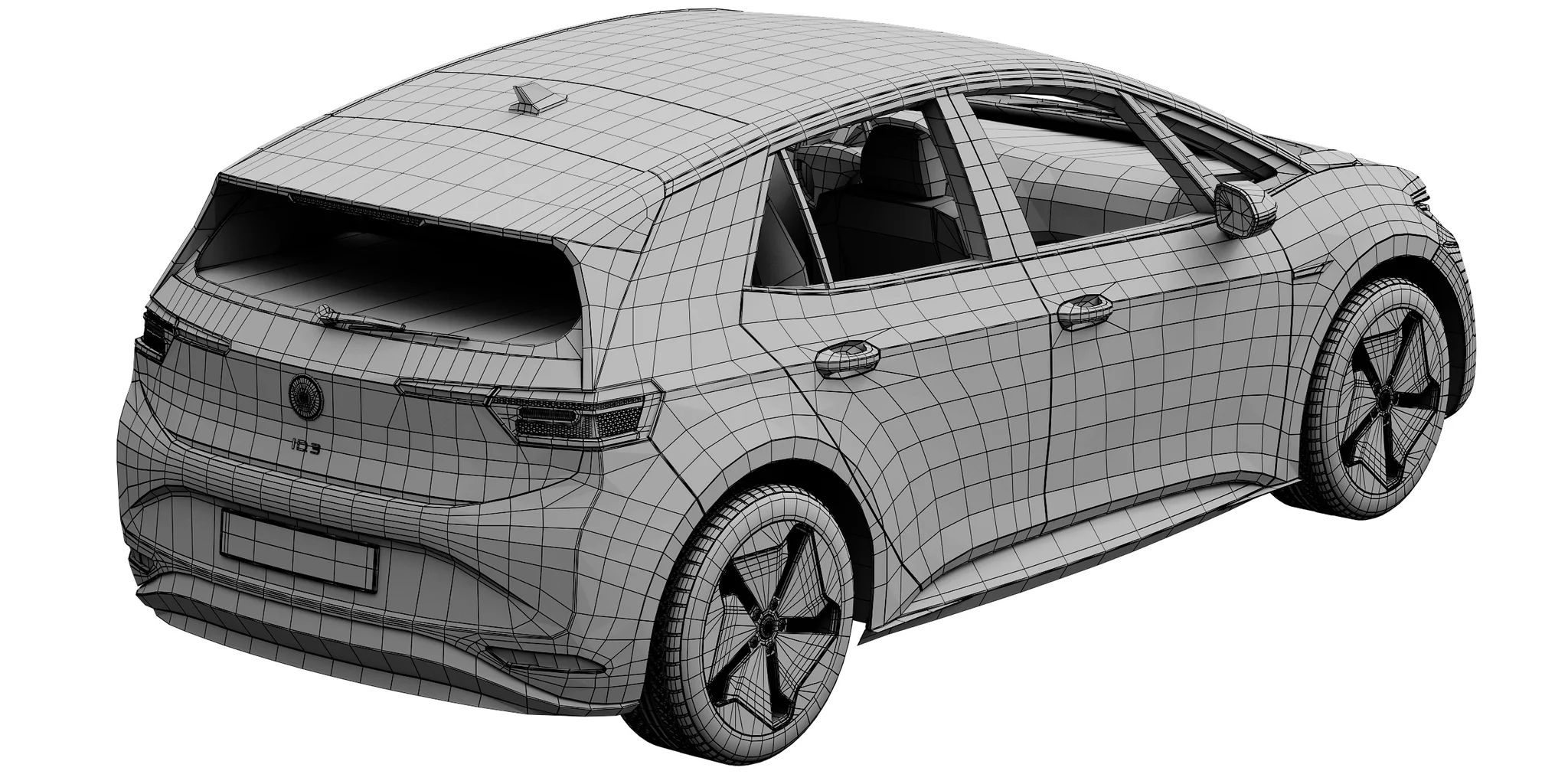 Volkswagen ID3, 3D model preview 35