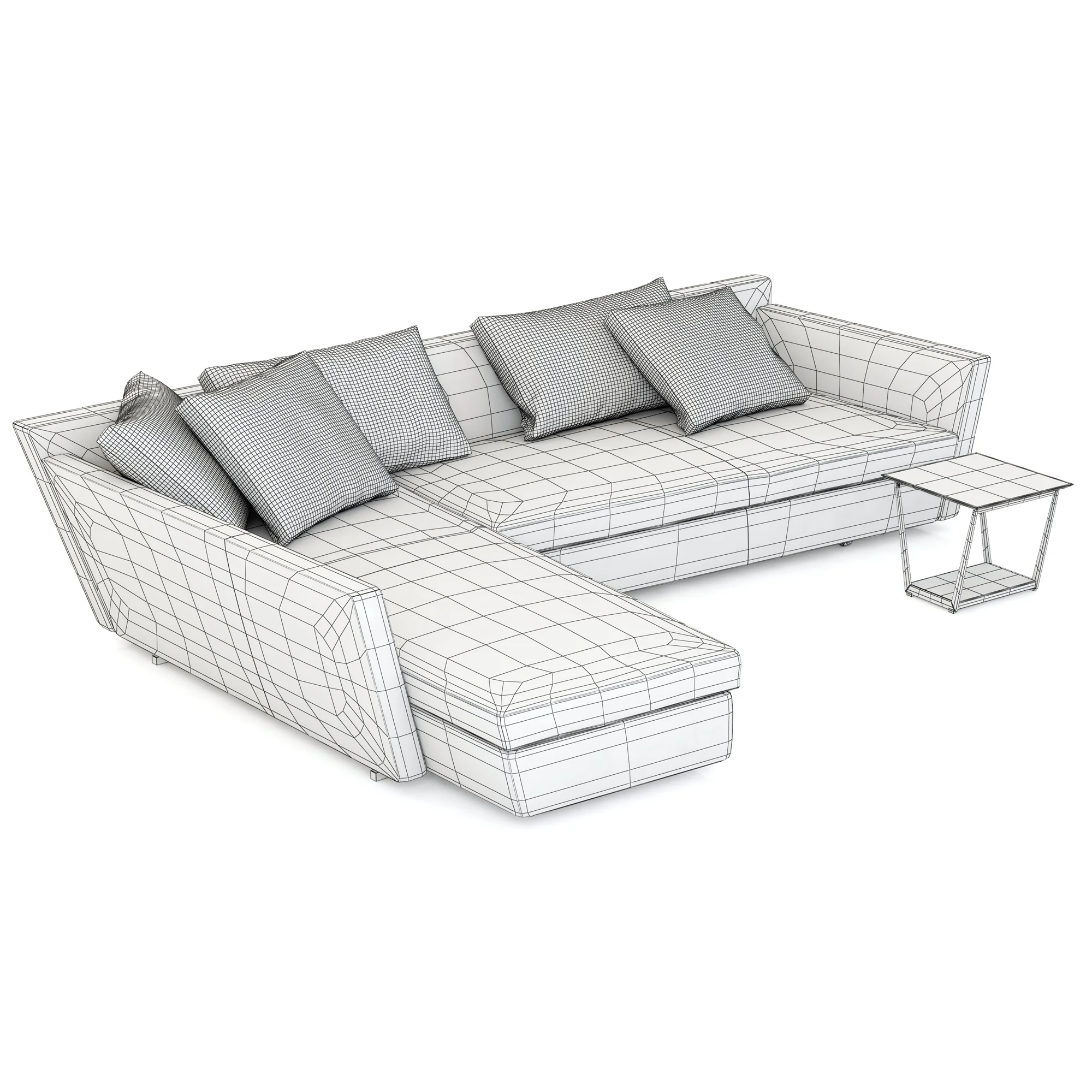 Flexform Adagio Sofa — 3D model preview 4