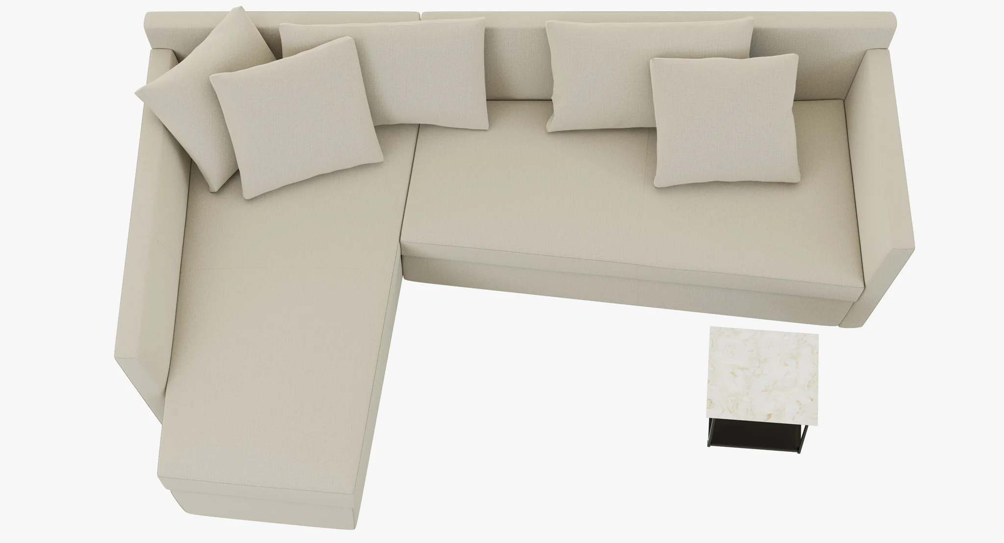 Flexform Adagio Sofa — 3D model preview 10