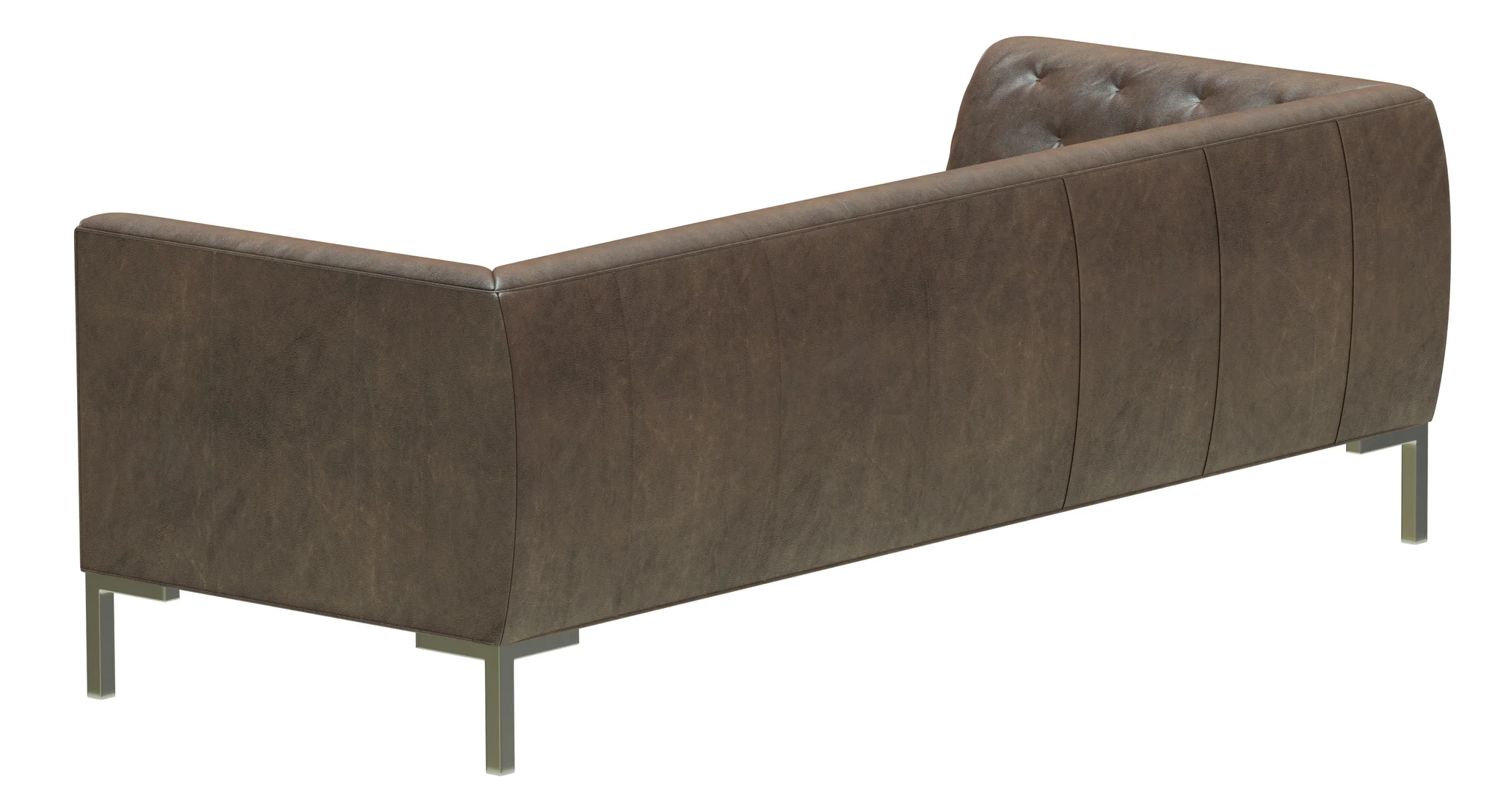 Crate And Barrel Grafton Leather Chesterfield Sofa — 3D model preview 6