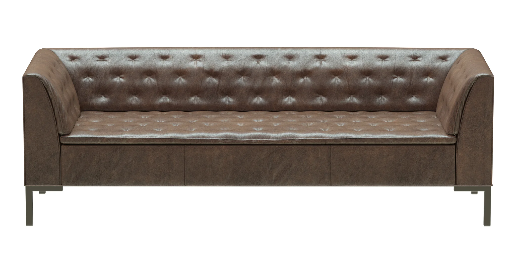 Crate And Barrel Grafton Leather Chesterfield Sofa — 3D model preview 8