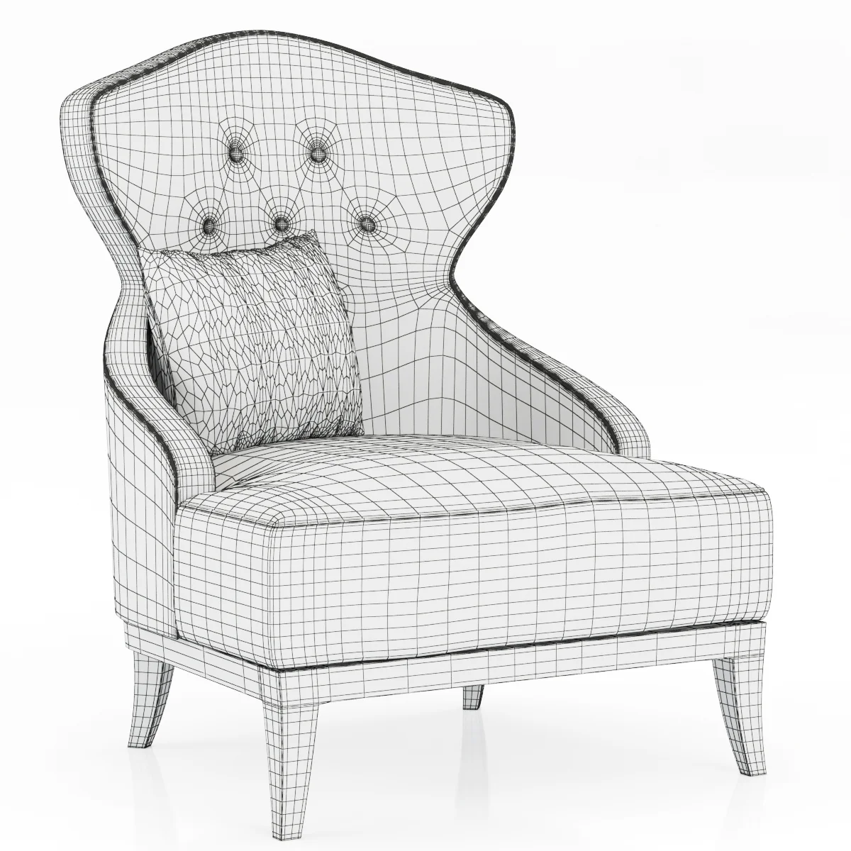 BRABBU TUAREG ARMCHAIR, 3D model preview 4