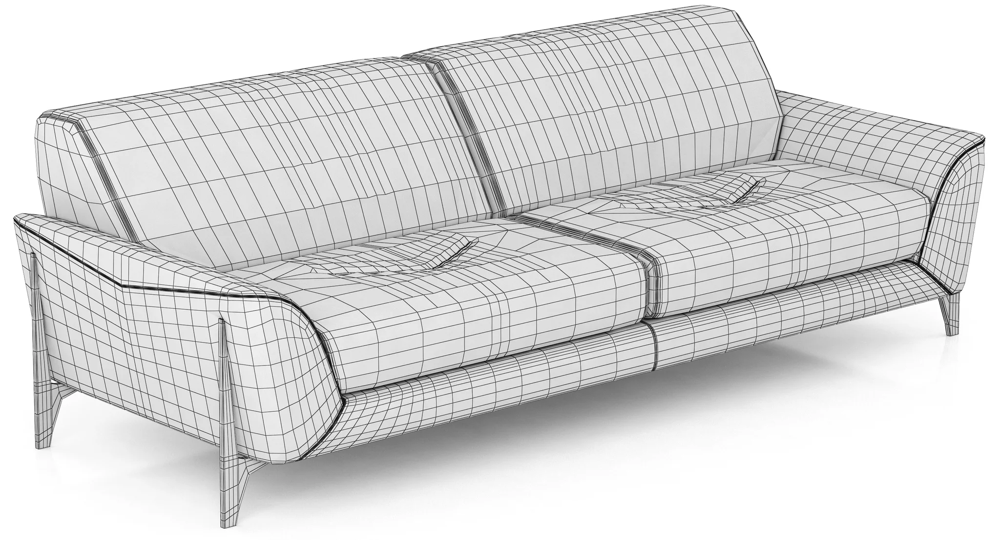 Roche Bobois REFLEXION LARGE 3 SEAT SOFA — 3D model preview 9