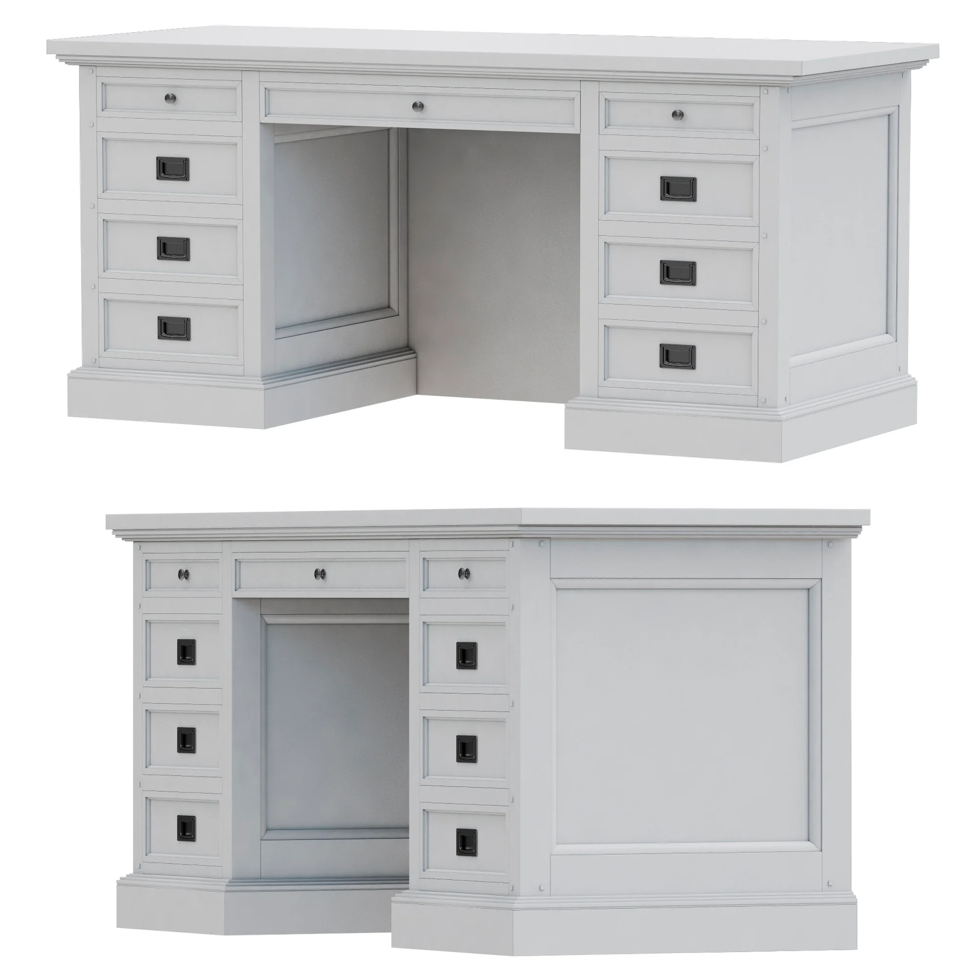 Dantone Home Oxford Desk — 3D model preview 1