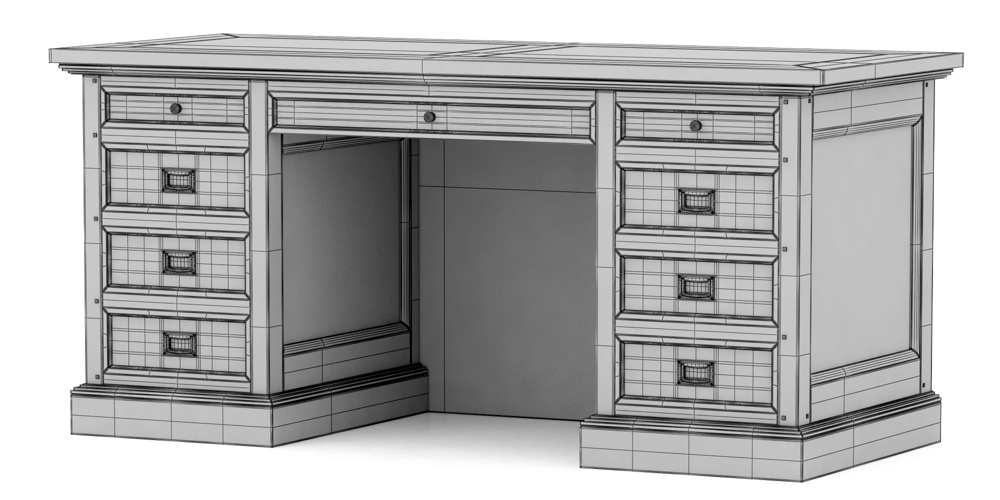 Dantone Home Oxford Desk — 3D model preview 2