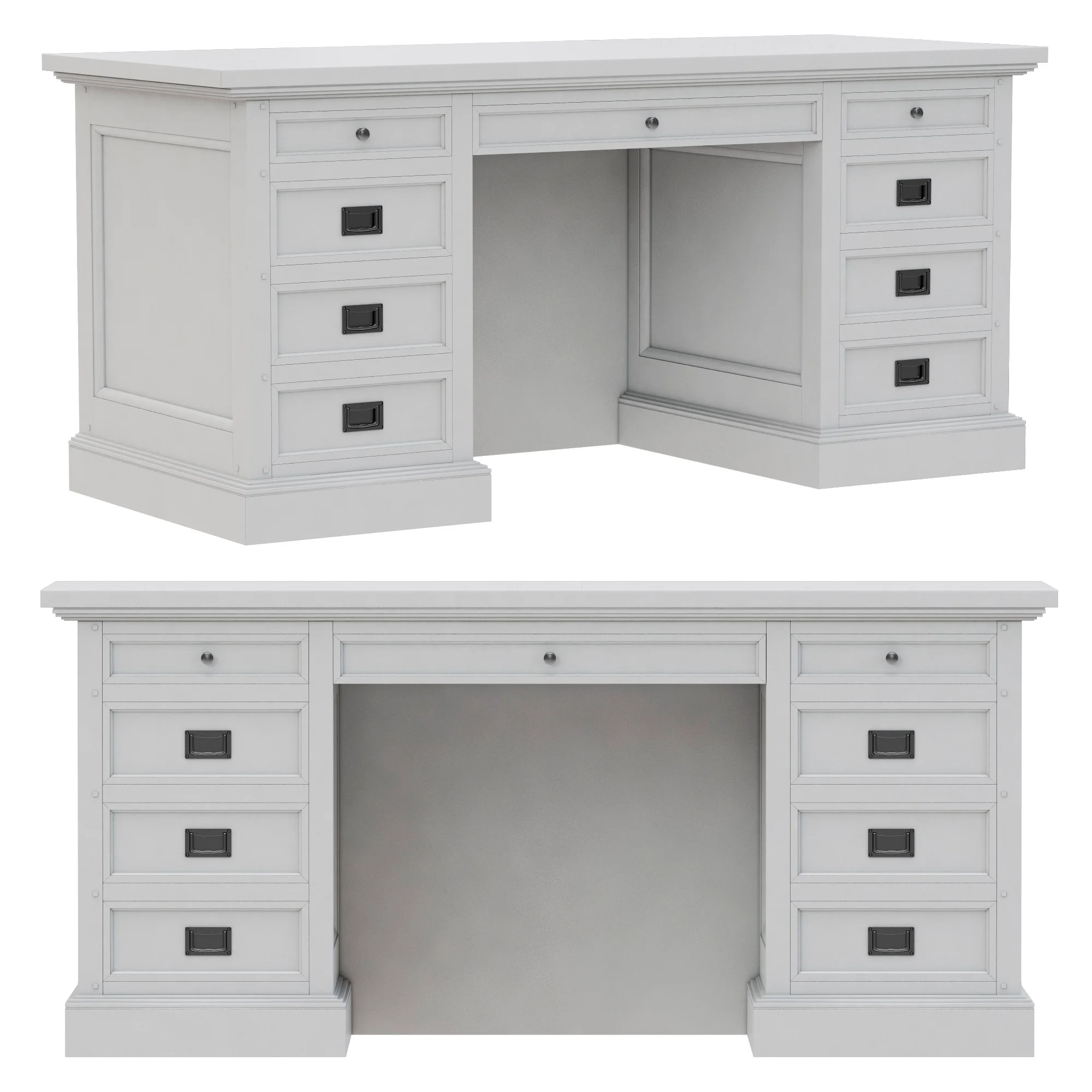 Dantone Home Oxford Desk — 3D model preview 4
