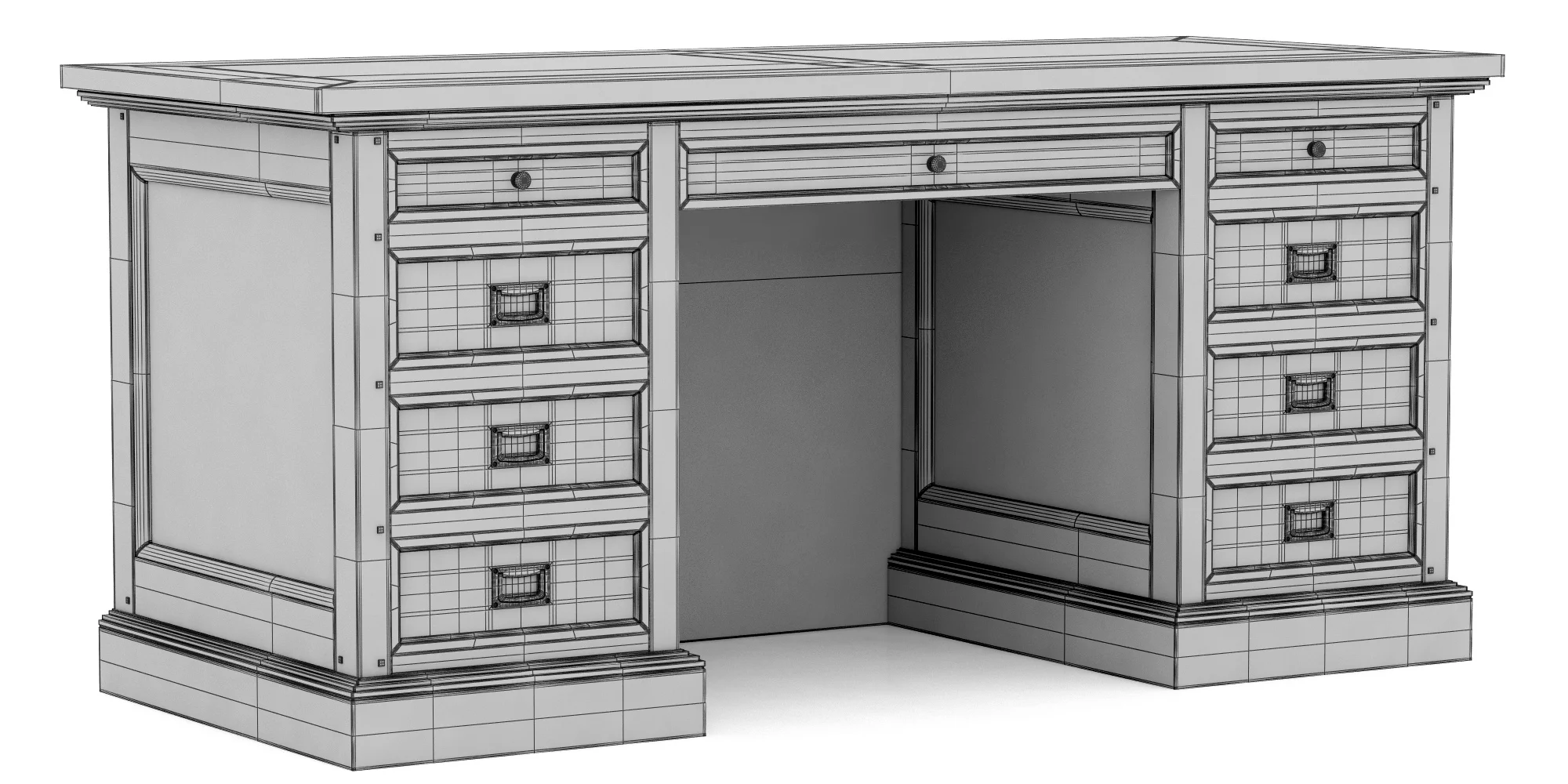 Dantone Home Oxford Desk — 3D model preview 5