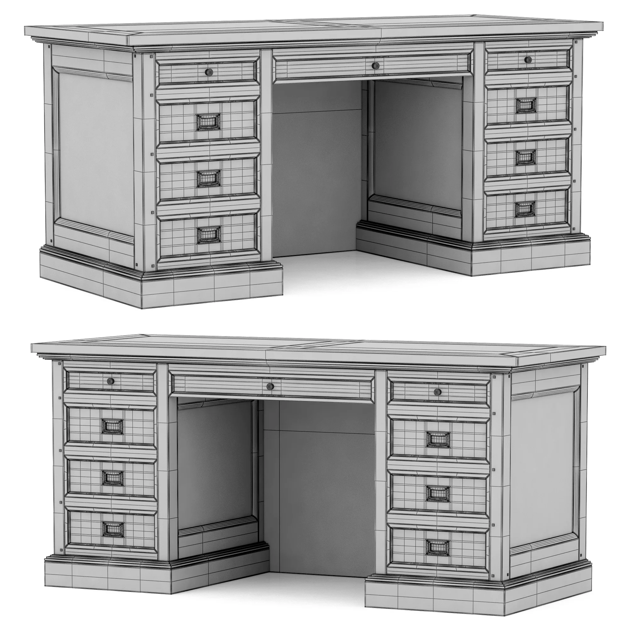 Dantone Home Oxford Desk — 3D model preview 6