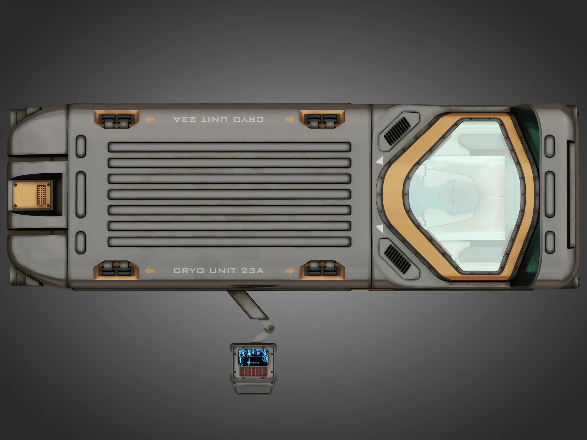 Cryo Capsule — 3D model preview 3