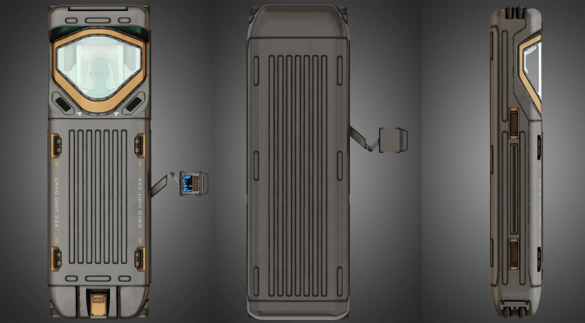 Cryo Capsule — 3D model preview 4