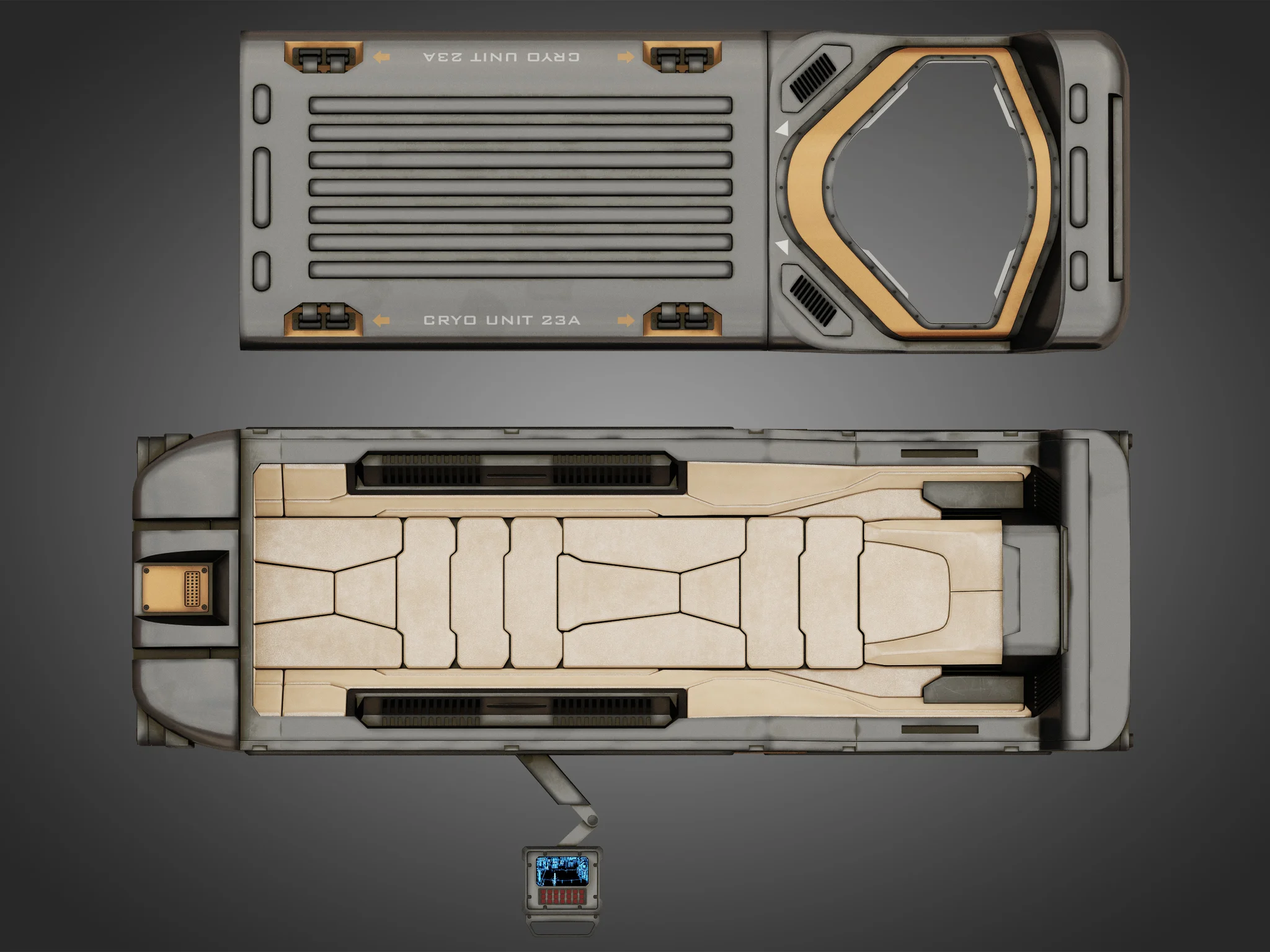 Cryo Capsule — 3D model preview 5