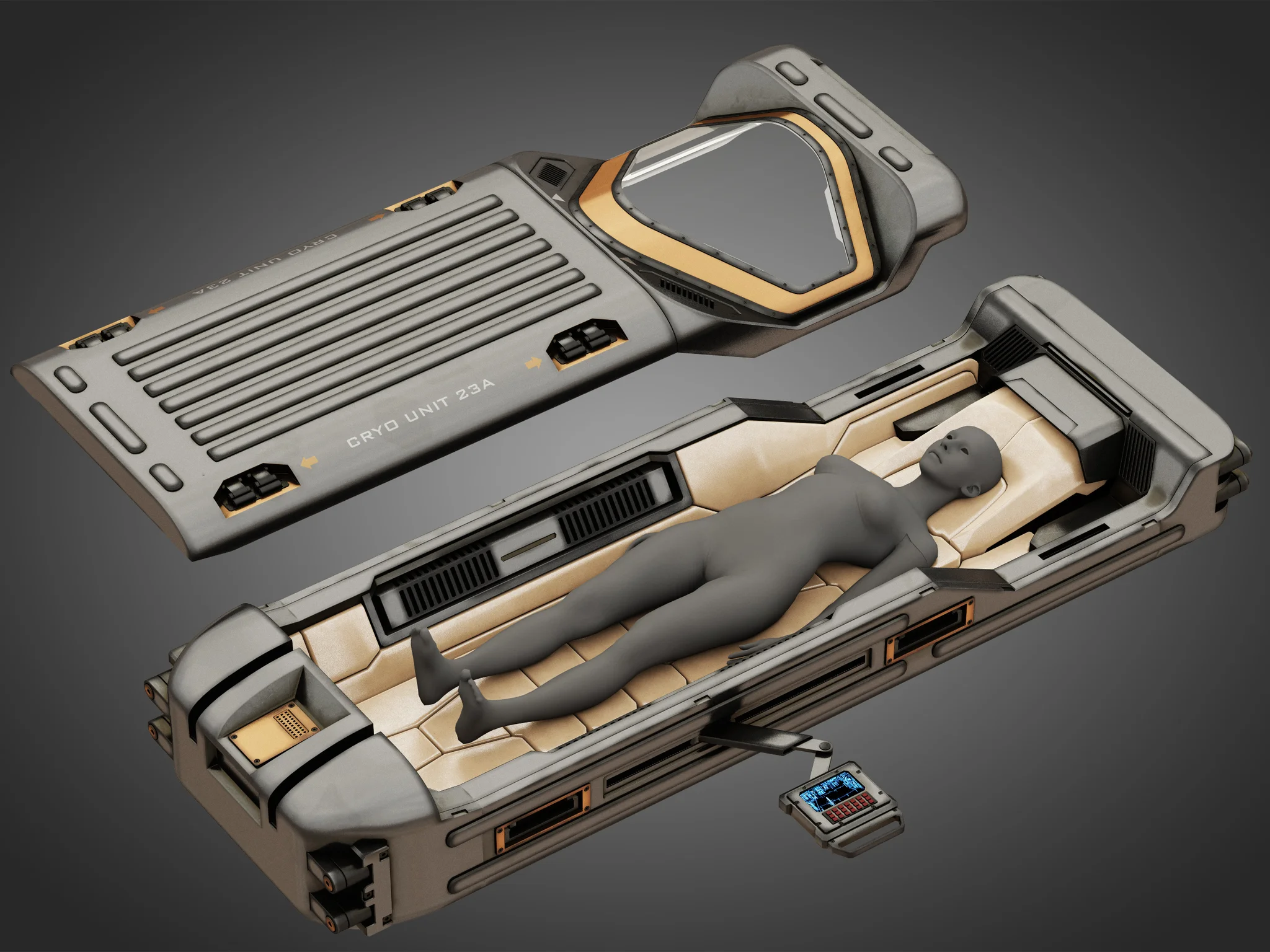 Cryo Capsule — 3D model preview 9