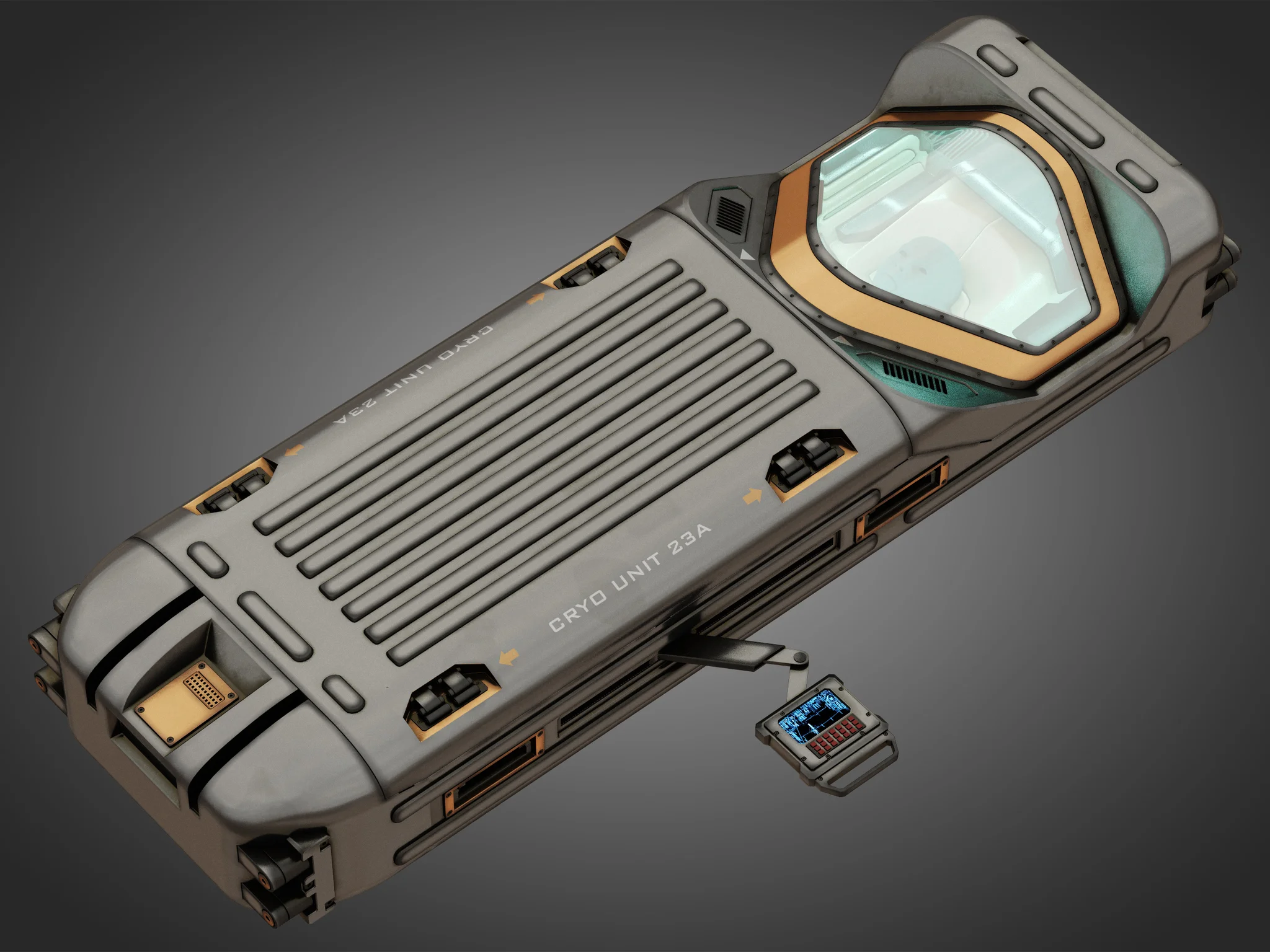 Cryo Capsule — 3D model preview 10