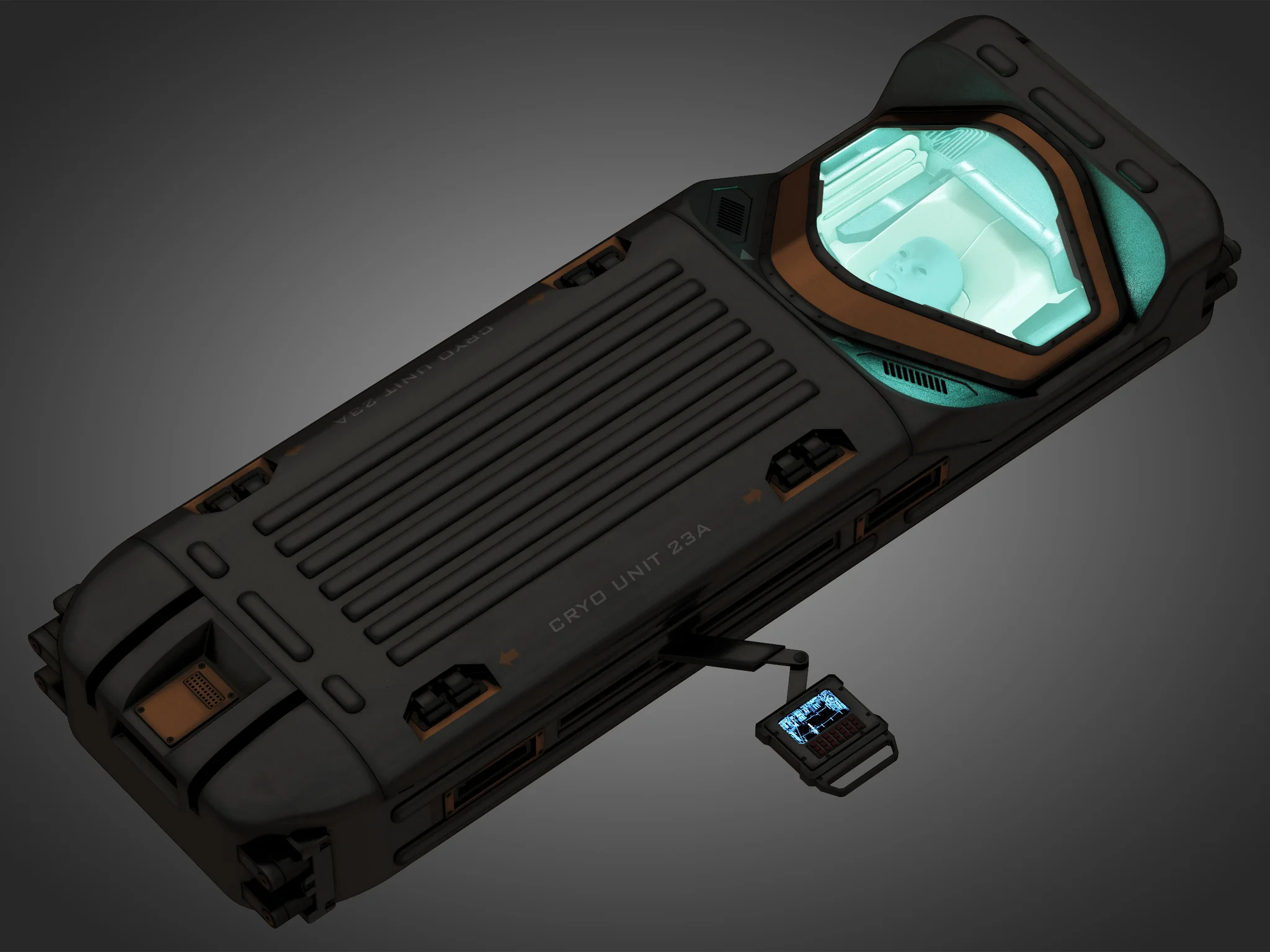 Cryo Capsule — 3D model preview 11