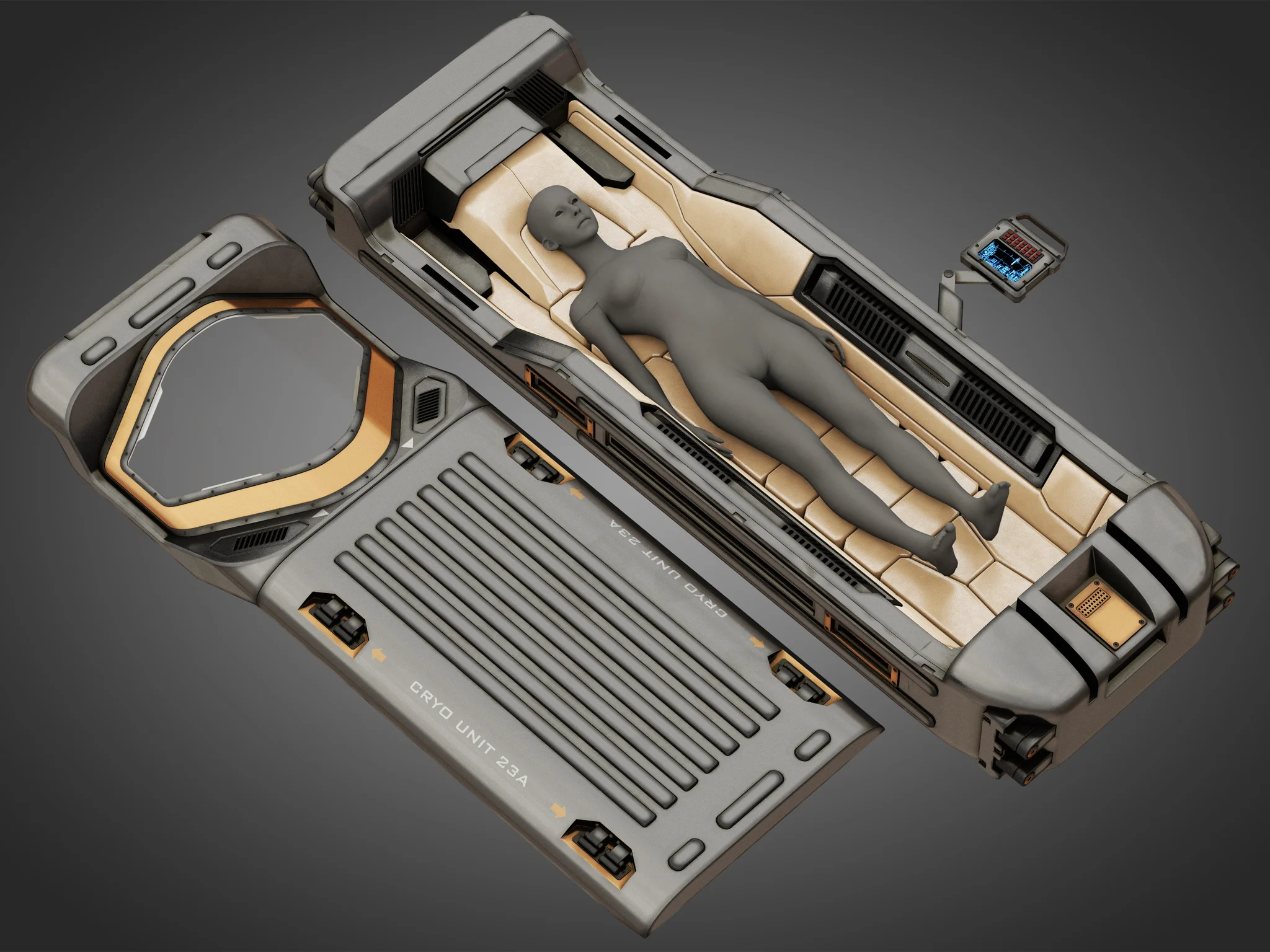 Cryo Capsule — 3D model preview 13