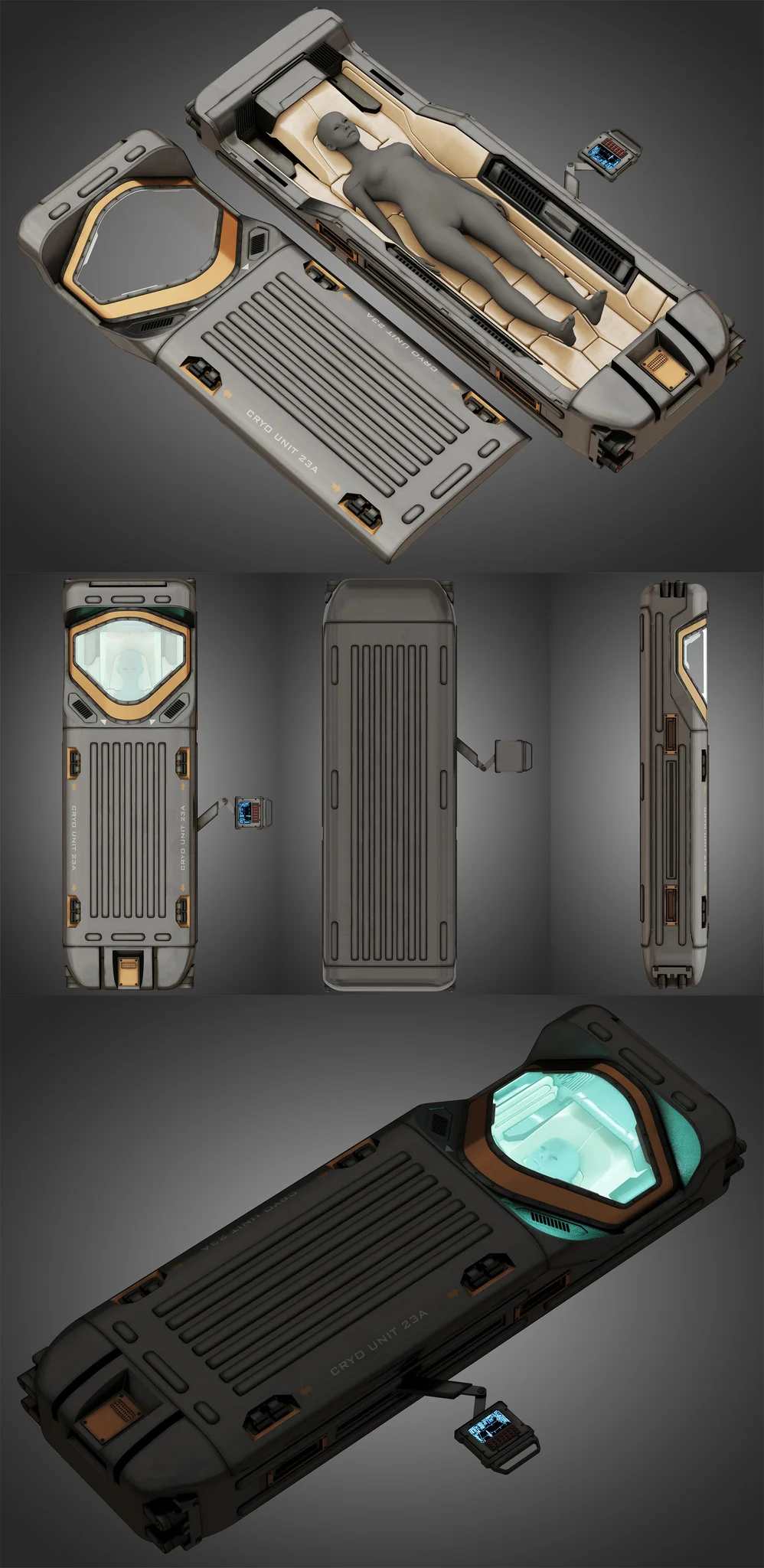 Cryo Capsule — 3D model preview 14