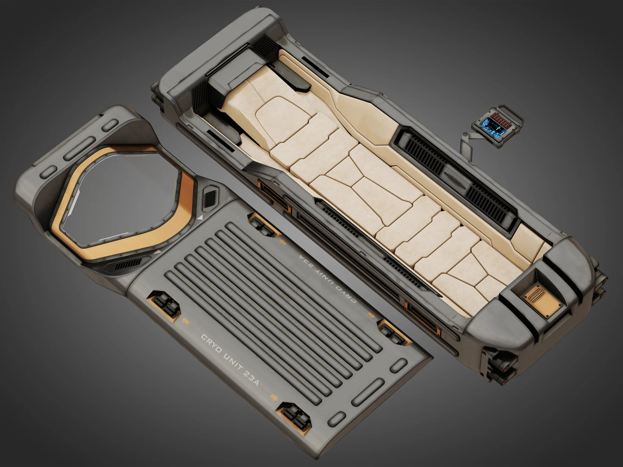 Cryo Capsule — 3D model preview 16