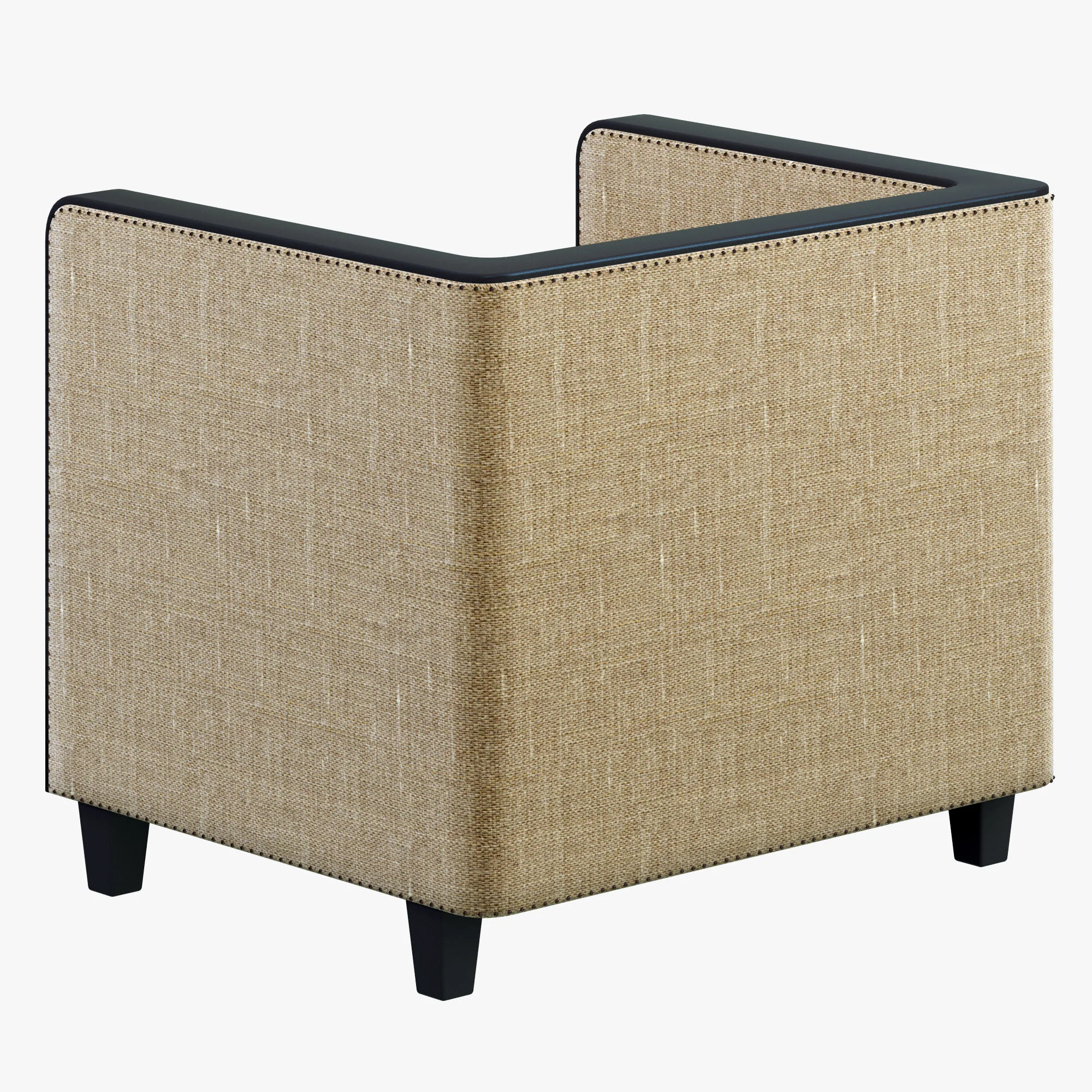 Restoration Hardware Shelter Arm Upholstered Chair — 3D model preview 4