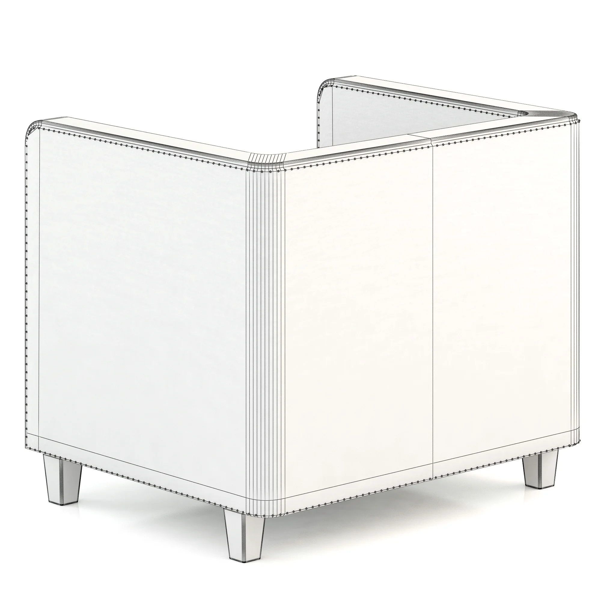 Restoration Hardware Shelter Arm Upholstered Chair — 3D model preview 5
