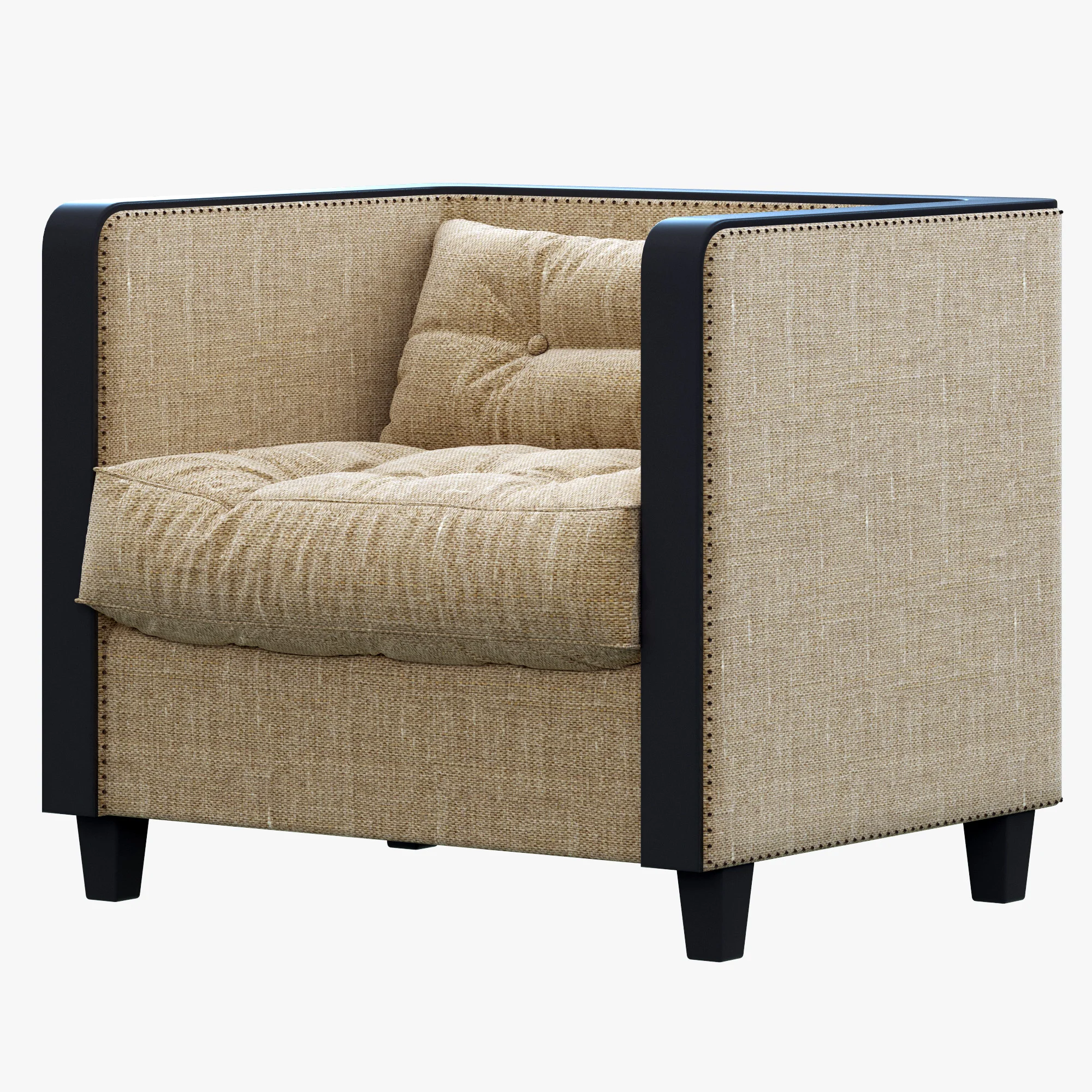Restoration Hardware Shelter Arm Upholstered Chair — 3D model preview 6