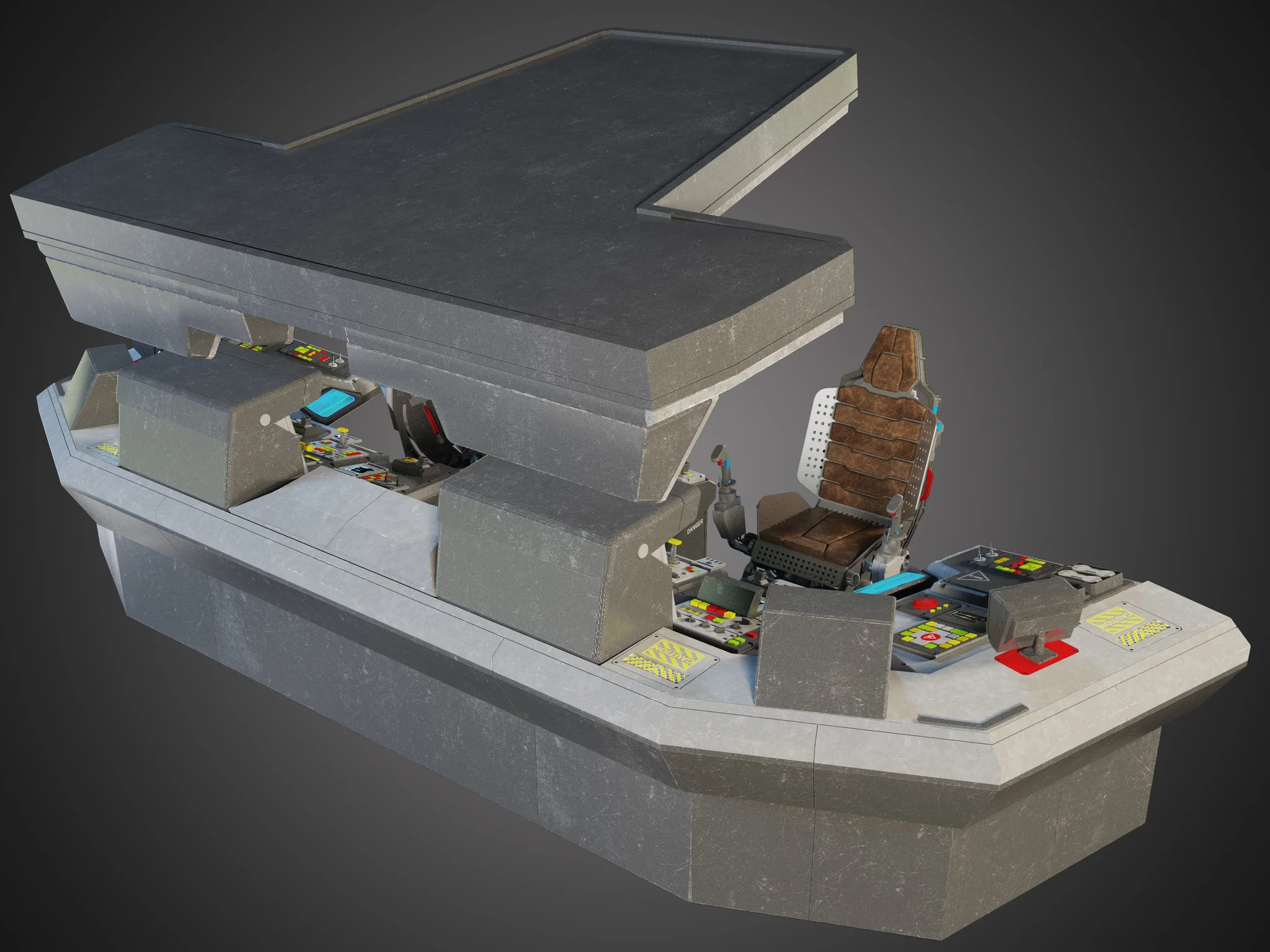 Spaceship Bridge Interior — 3D model preview 4